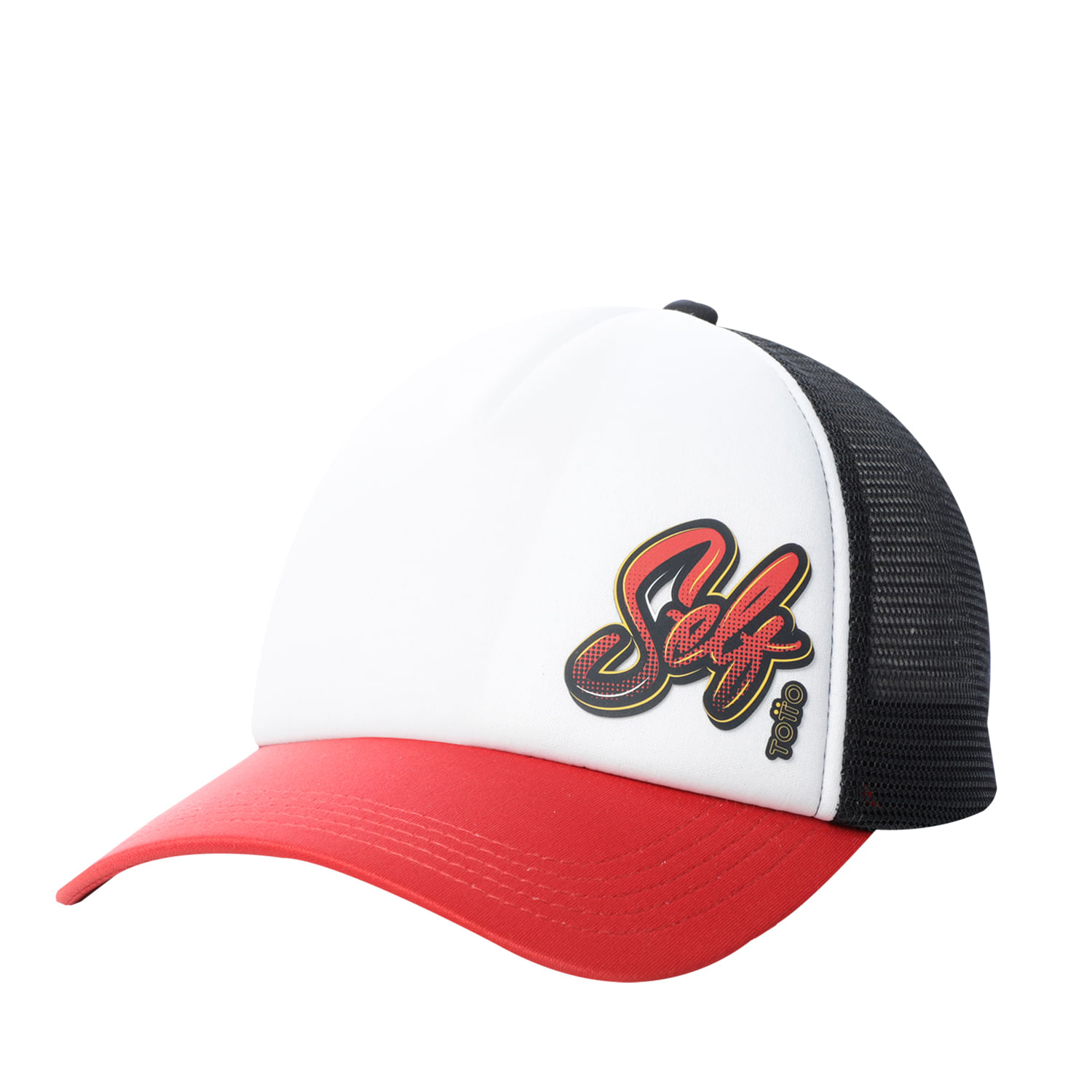 Gorra Camionera para Hombre Atlasy color Blanca/Roja