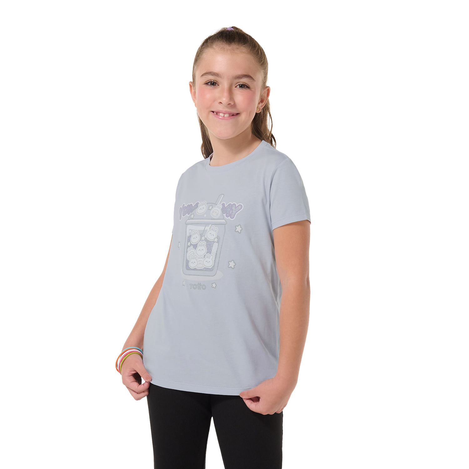 Camiseta estampada para Niña Proyect Gris