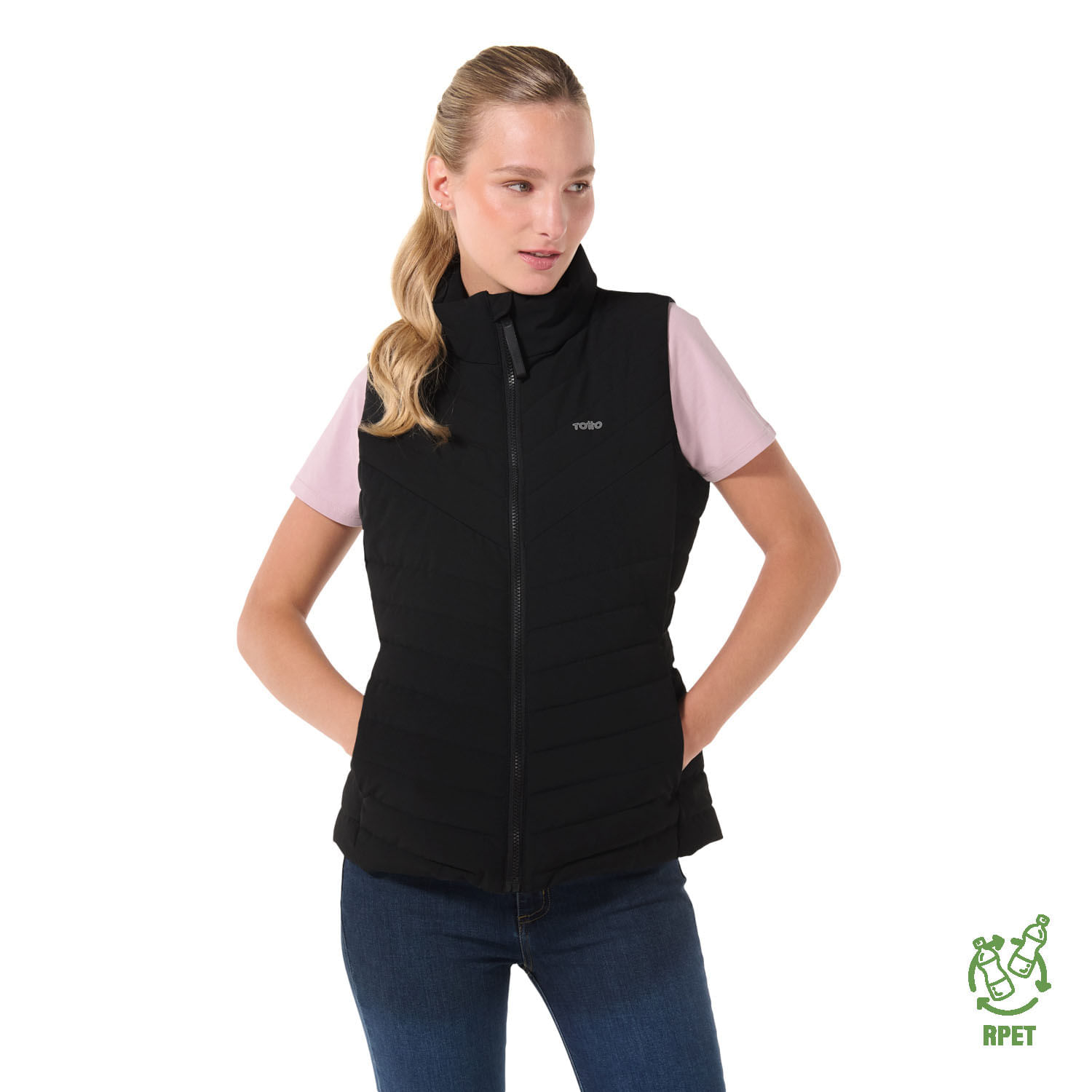 Chaleco Acolchado Caleana Mujer Xl Negro