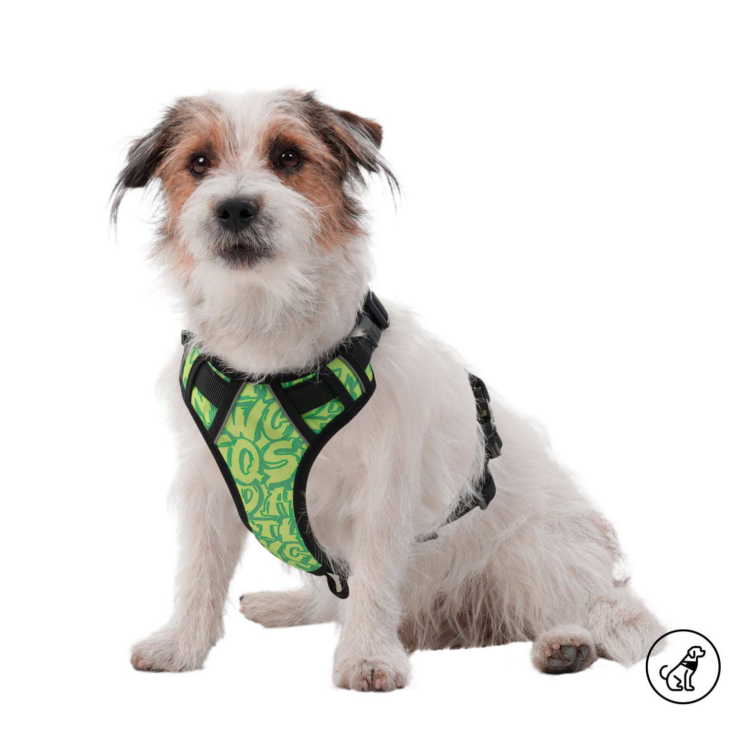 Arnés pechera para perro Draco S Amarillo/Verde