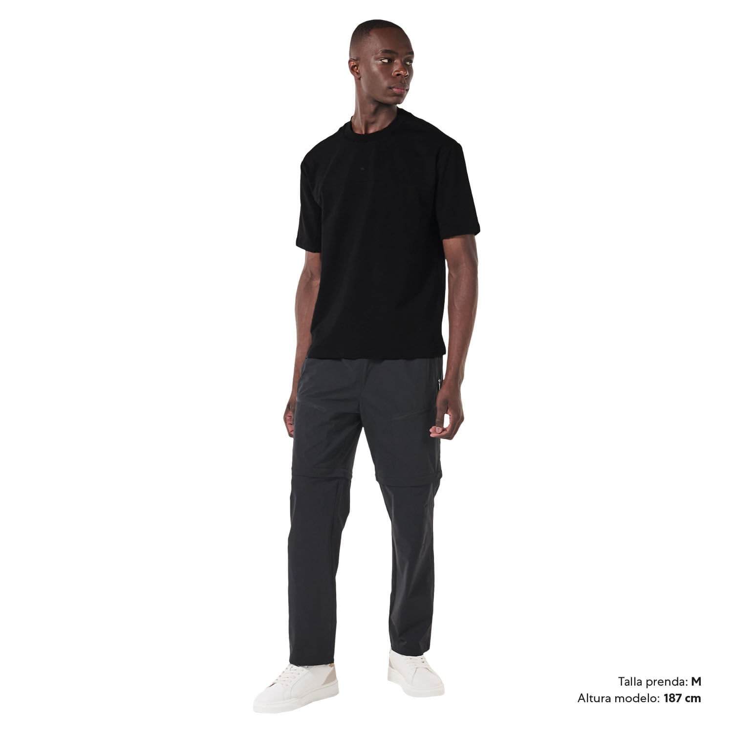 Camiseta Cuello Redondo para Hombre Rufo Negra Xxl