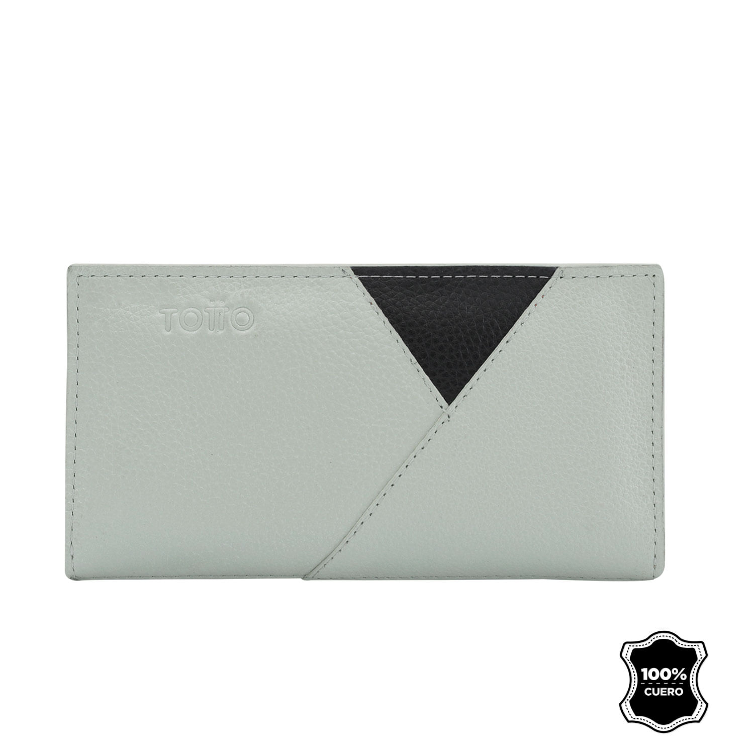 Billetera De Cuero Biffly Mujer Verde grande