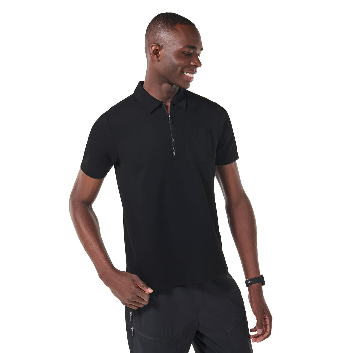 Camisa Tipo Polo Malayi Xxl Hombre Negra