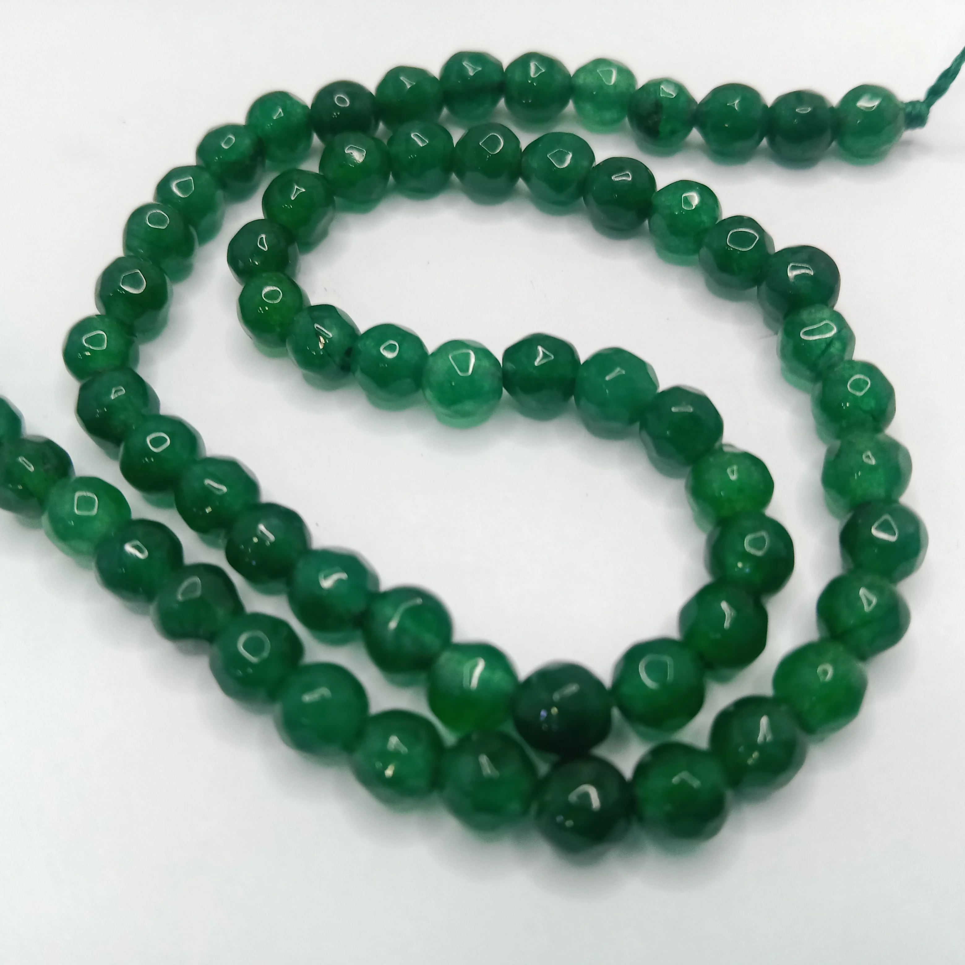 Dark Green High Quality agate Round Beads 4mm 1 string