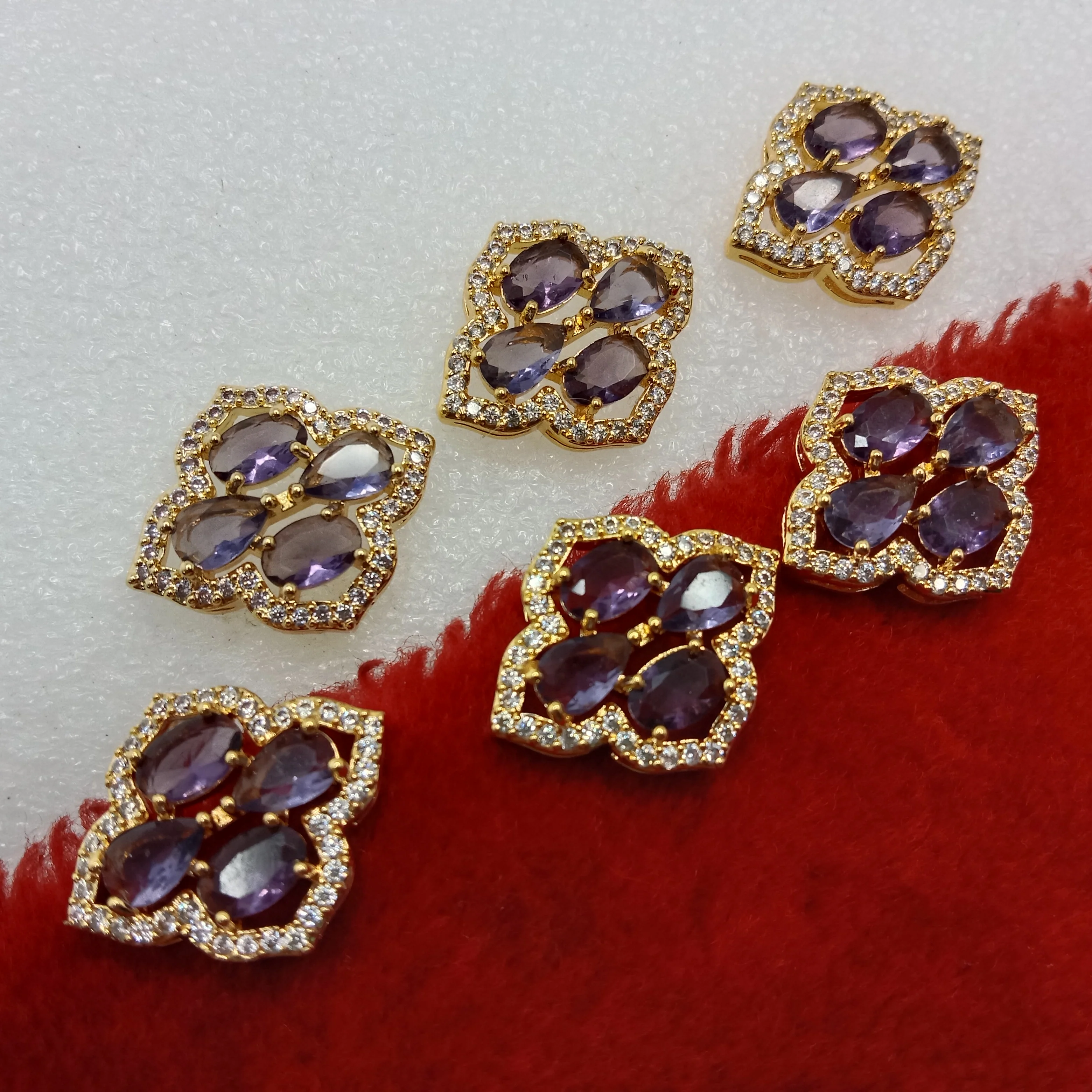 Amethyst (6pcs) high quality AD connectors 23mm(2cm )