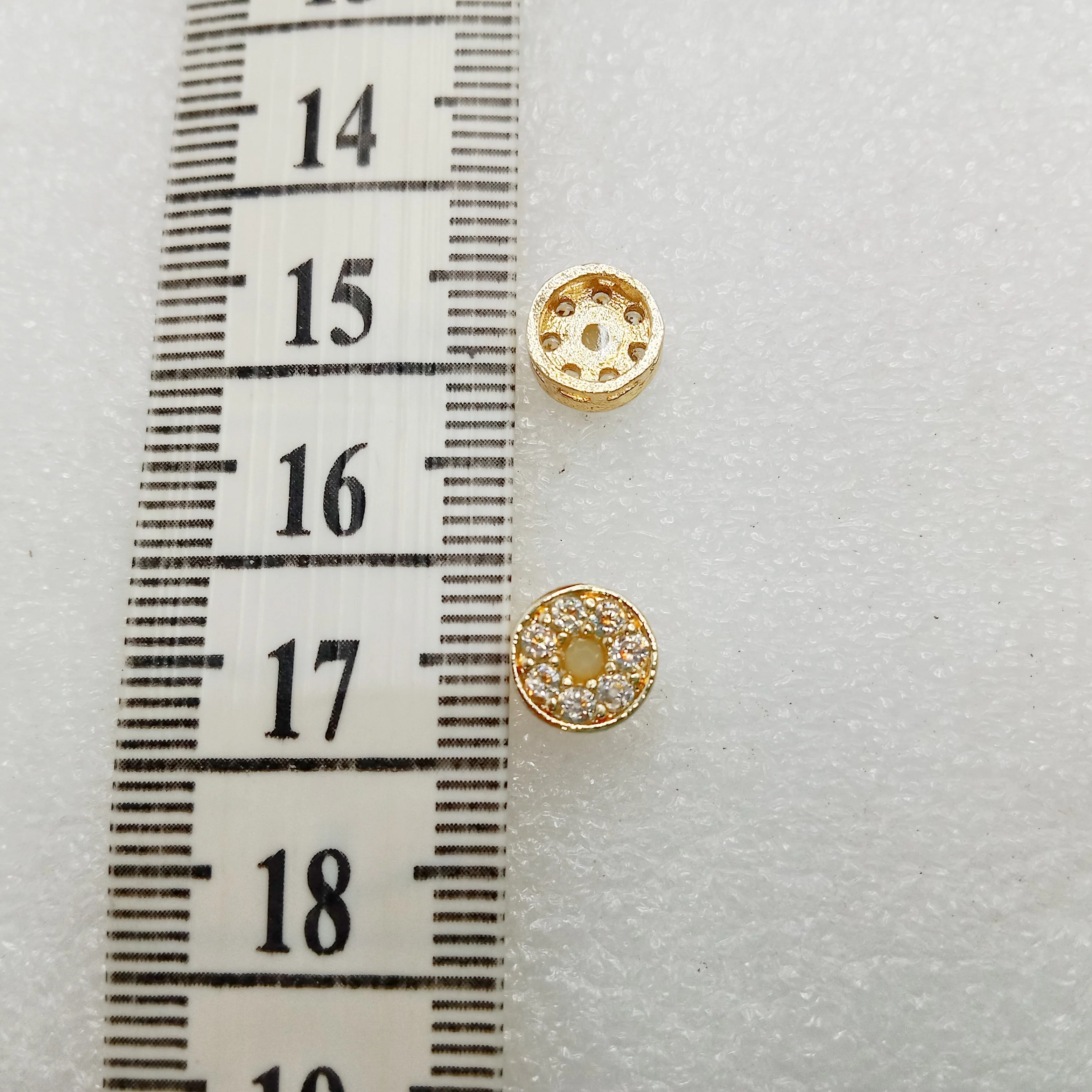 Yellow round shape (10pcs) high quality AD connectors (8mm)(2cm)