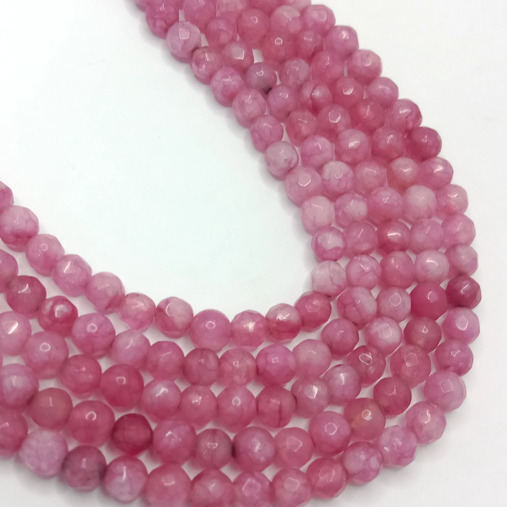 Light Shaded pink High Quality agate Round Beads 4mm 1 string