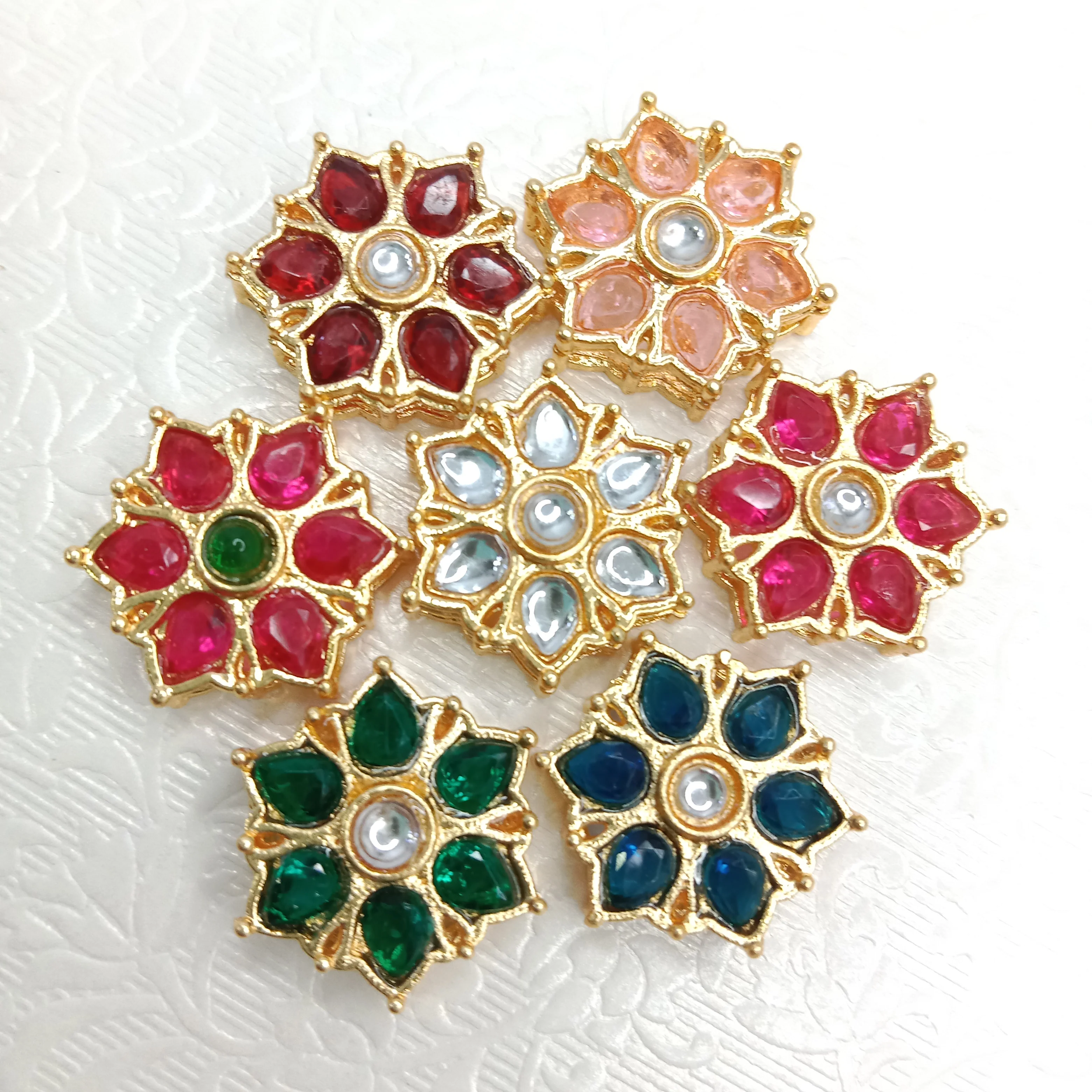 Rakhi kundan connectors (20 pcs)