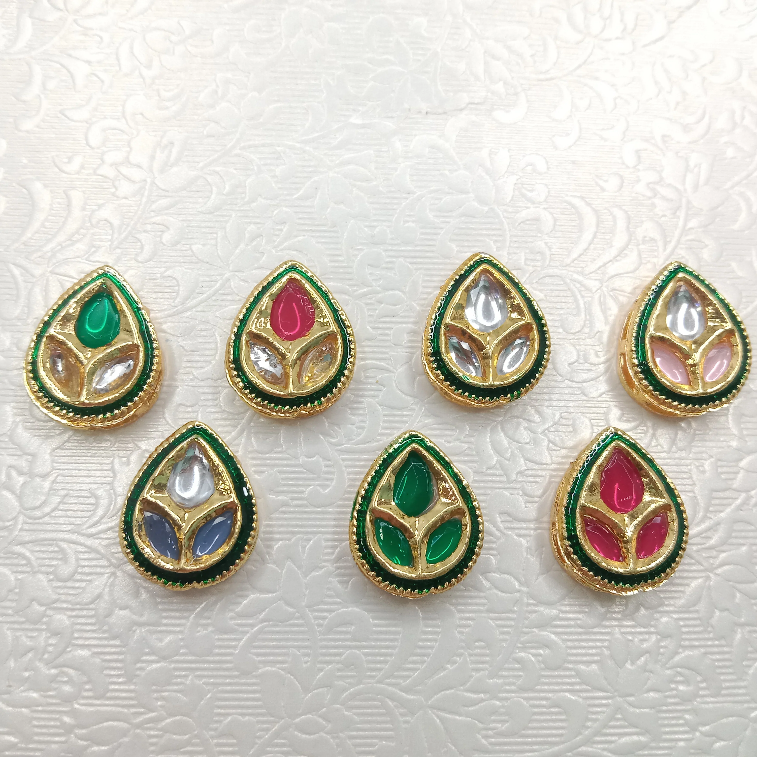 Meenakari kundan connectors  20pcs