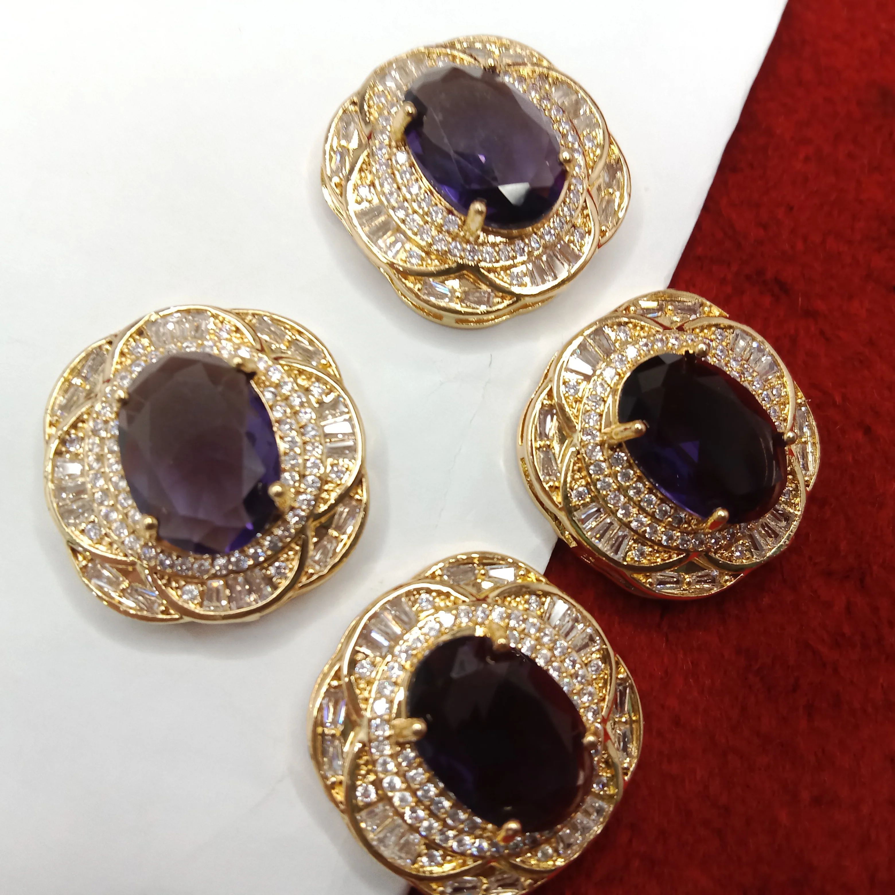 High quality purple colour AD connectors 22mm(2cm) (2pcs)