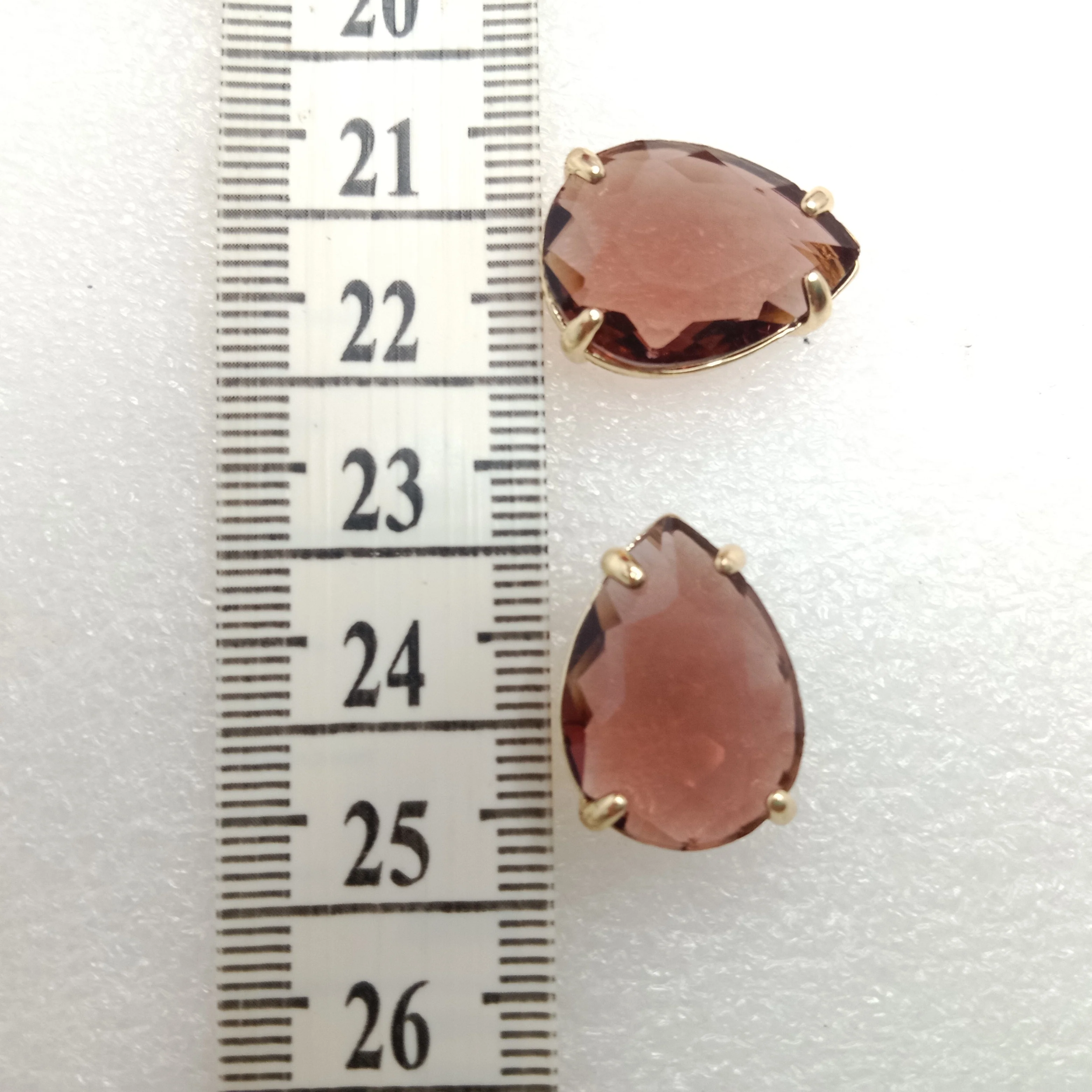 Light brown stone High quality(10pcs)jewellery  connectors drop shape 22mm (2cm)