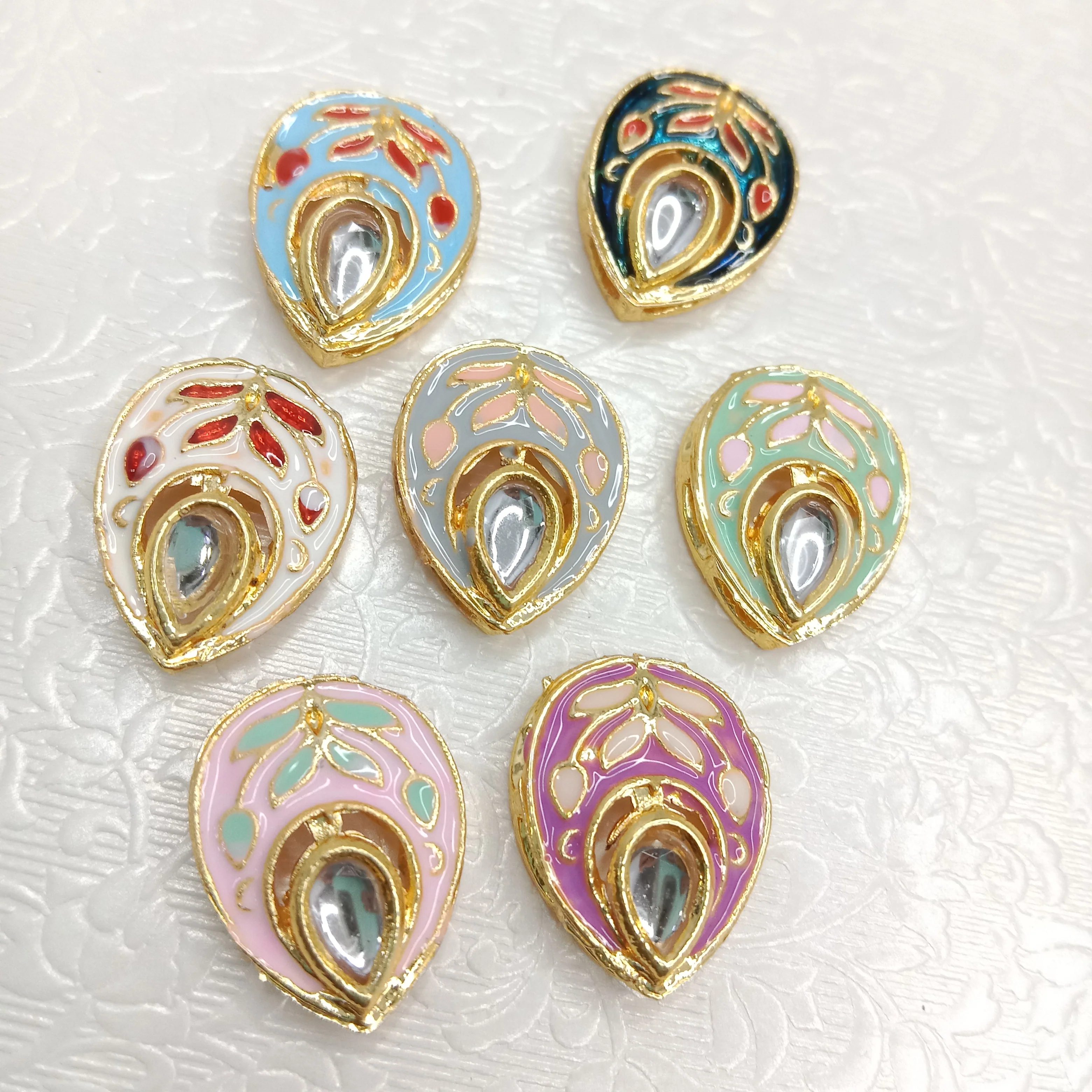 Rakhi kundan connectors (20pcs)