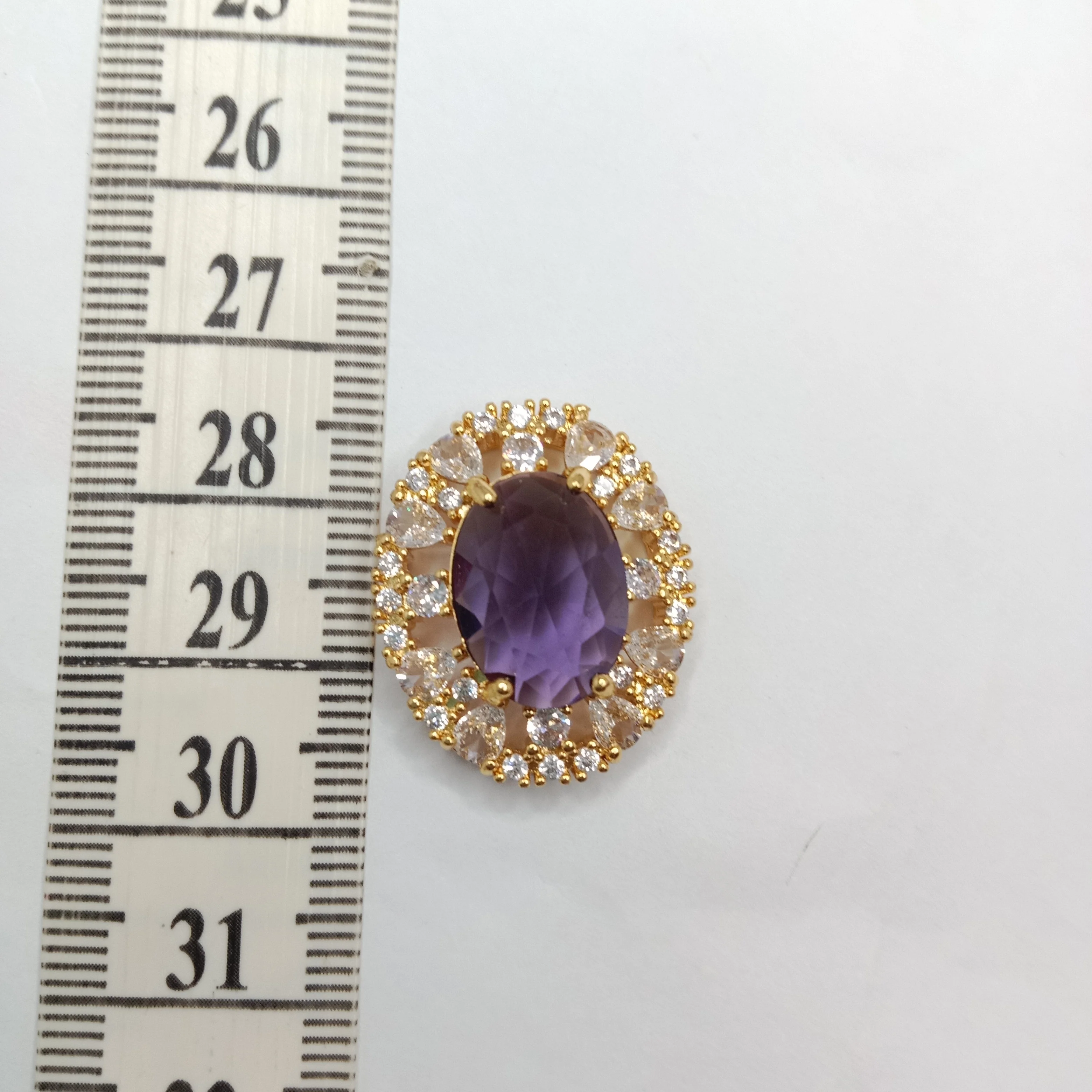 Amethyst (4pcs) high quality AD connectors  26mm(1 inches)