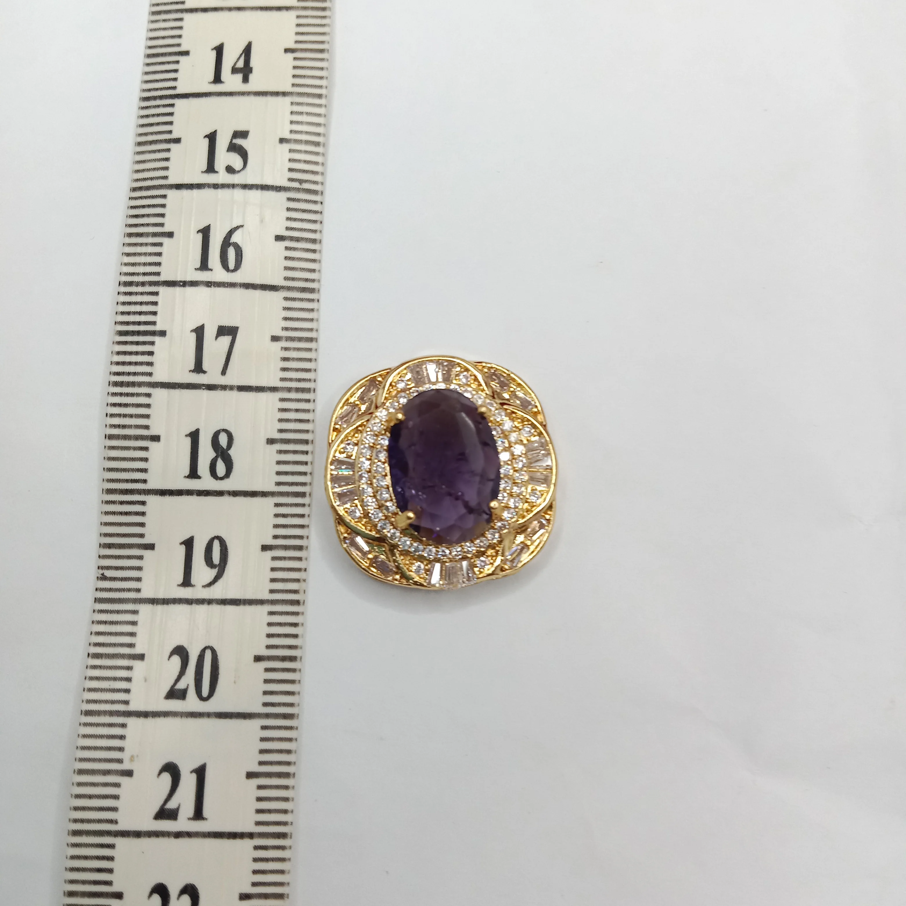 High quality purple crack stone AD connectors 22mm(2cm) (2pcs)
