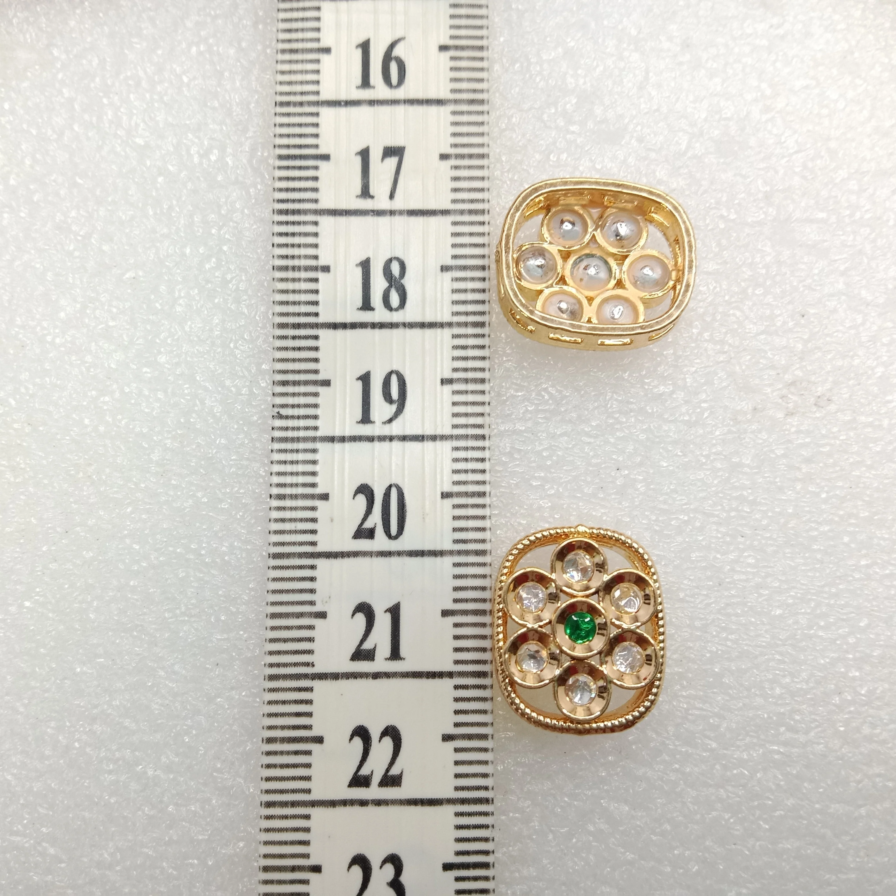 Dark green (6pcs) high quality kundan connectors 18mm(2cm)