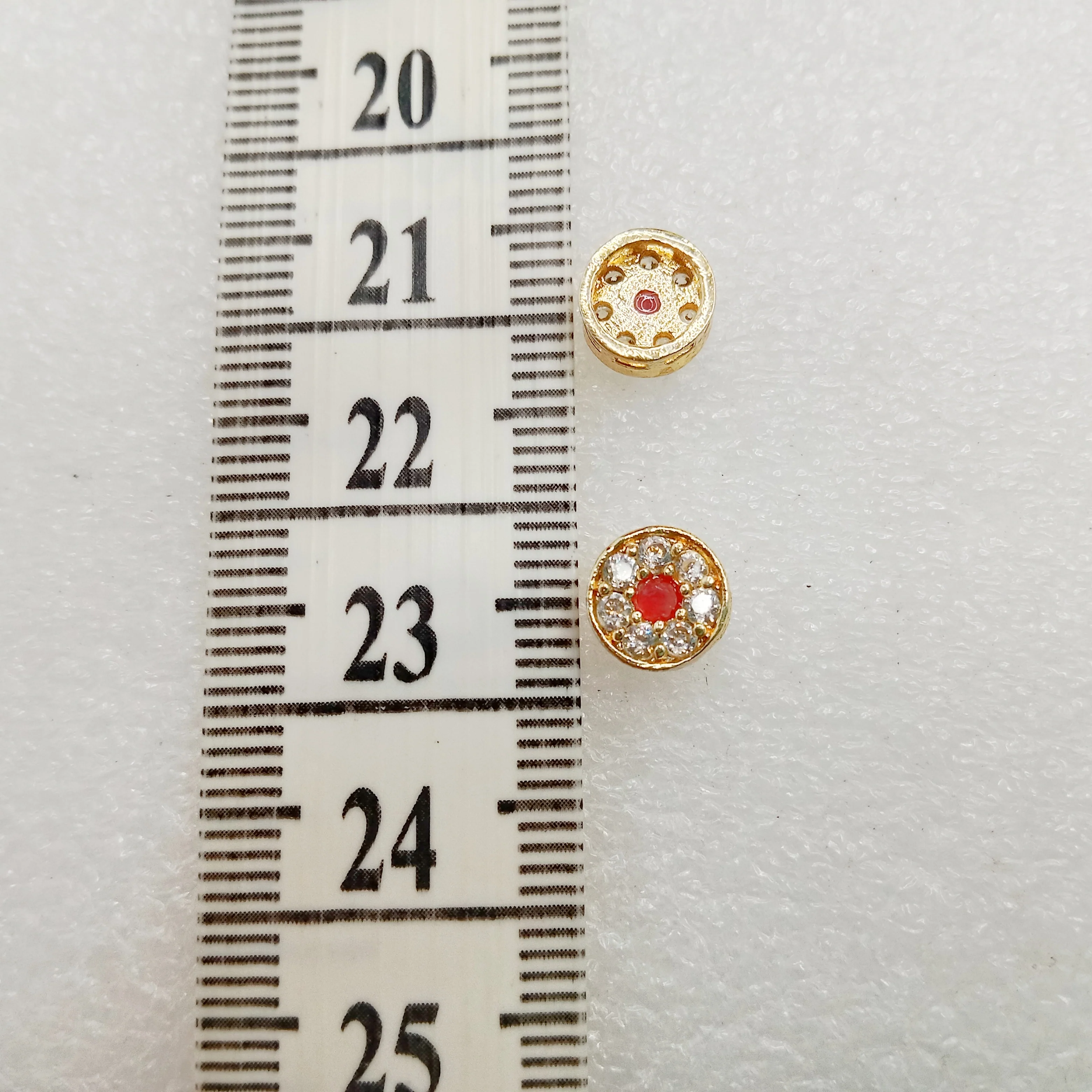Dark pink round shape (10pcs) high quality AD connectors (8mm)(2cm)