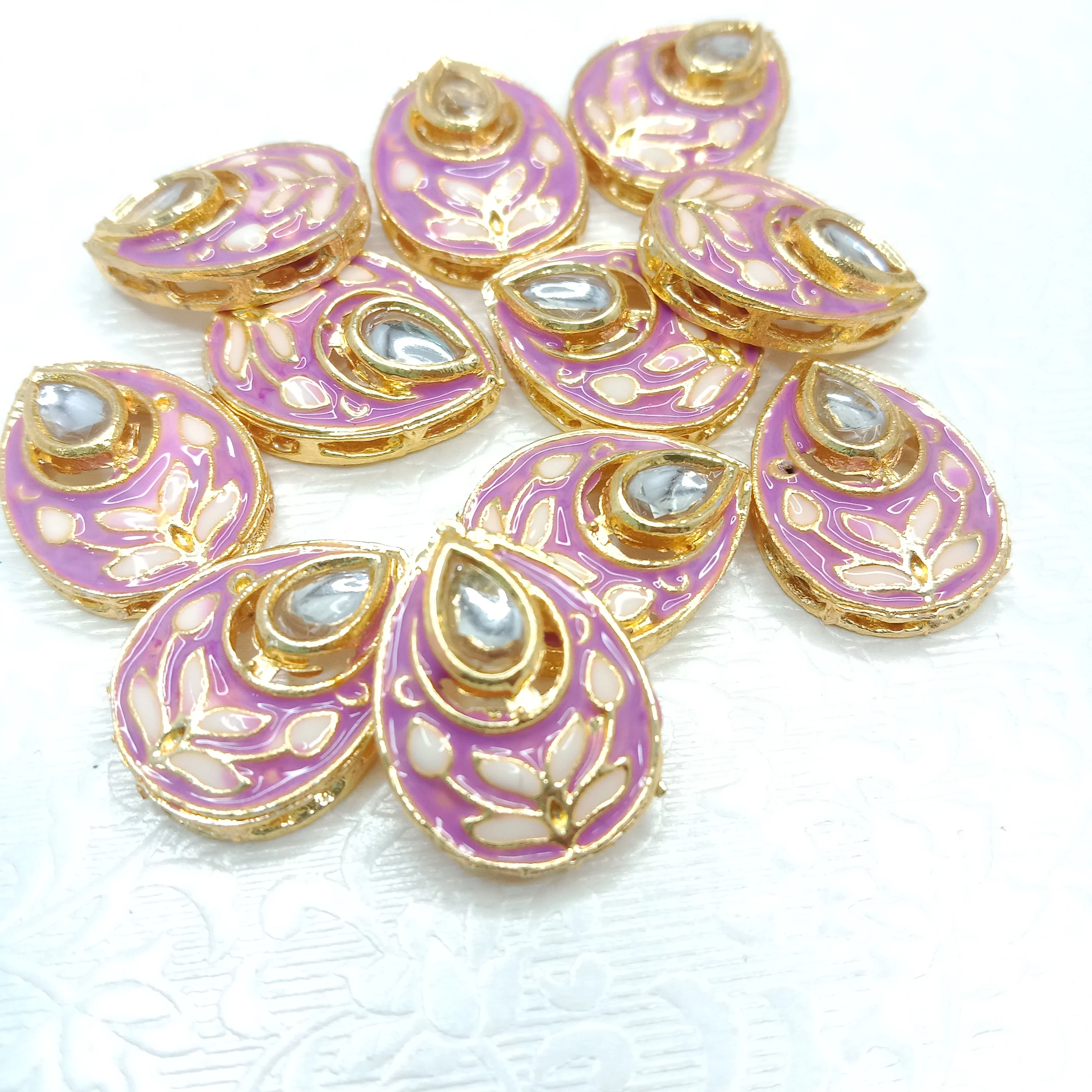 Rakhi kundan connectors (20pcs)