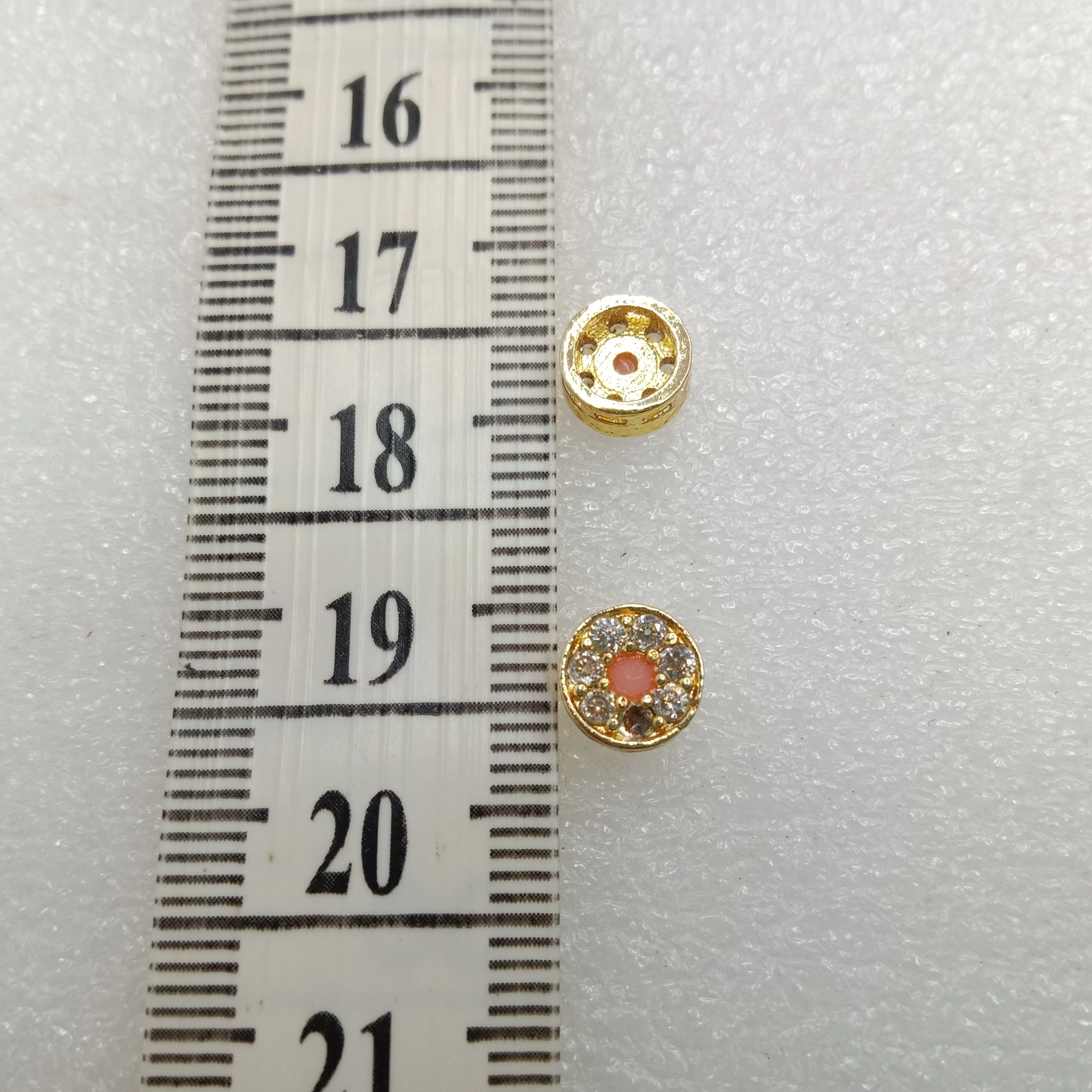 Light pink round shape (10pcs) high quality AD connectors (8mm)(2cm)