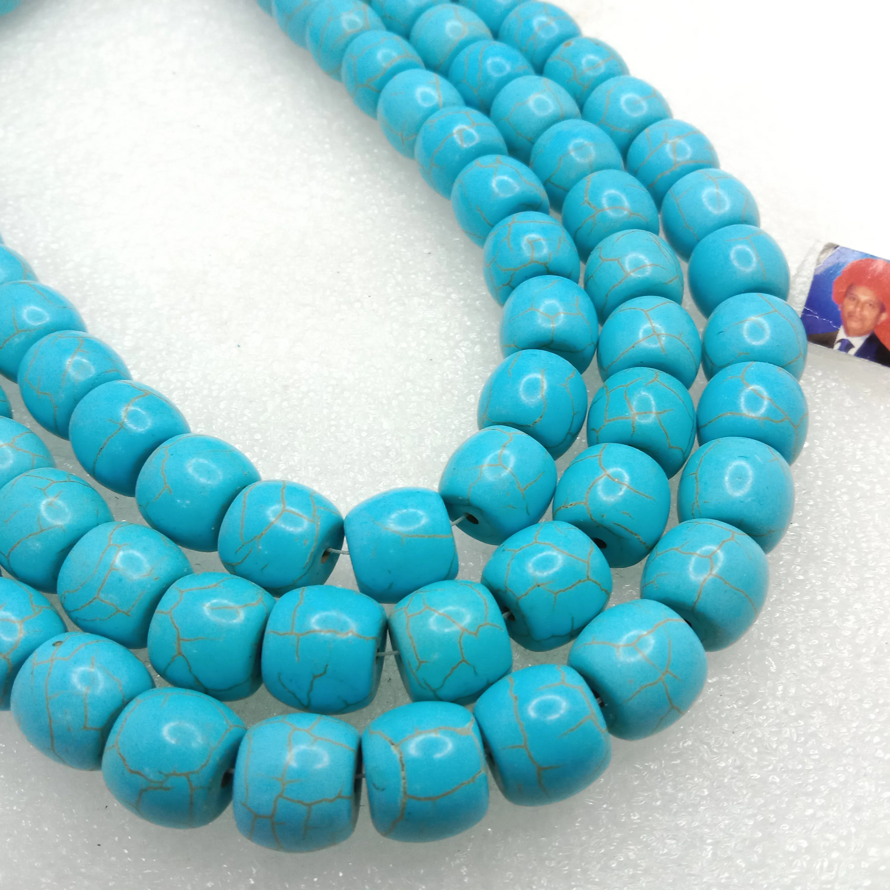 Round shape turquoise beads 1 string