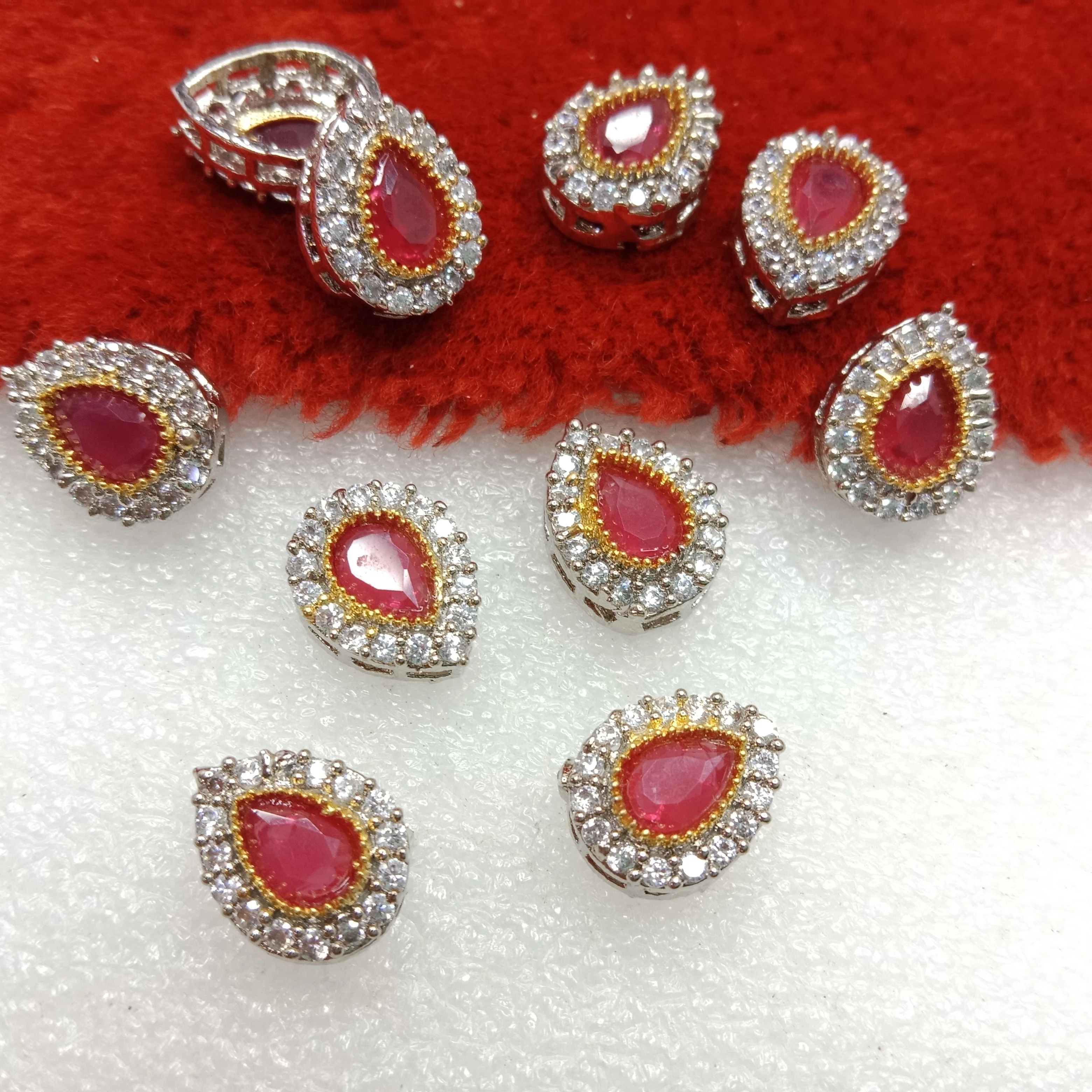 Red drop shape (10pcs) high quality AD connectors (14mm)(2cm)