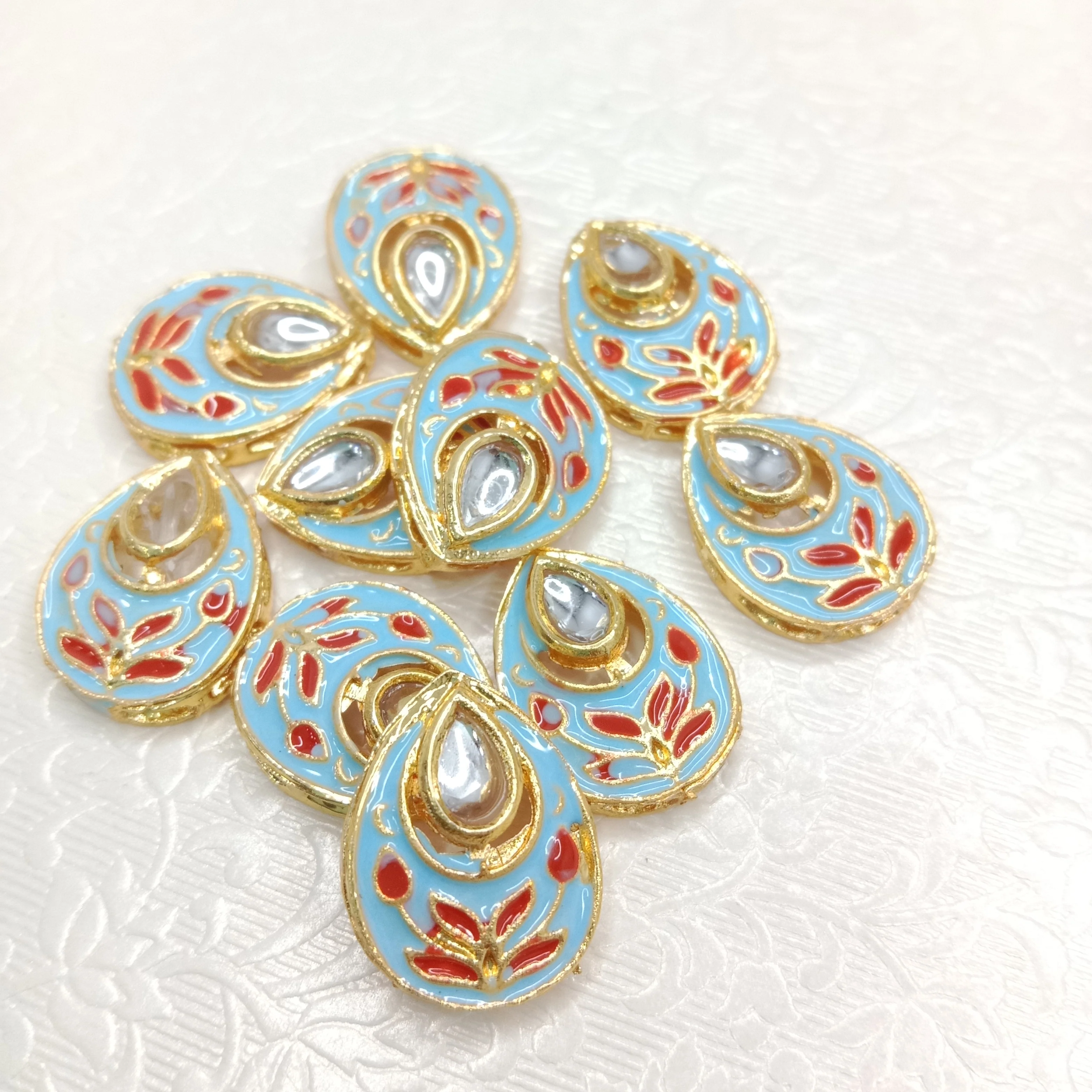 Rakhi kundan connectors (20pcs)