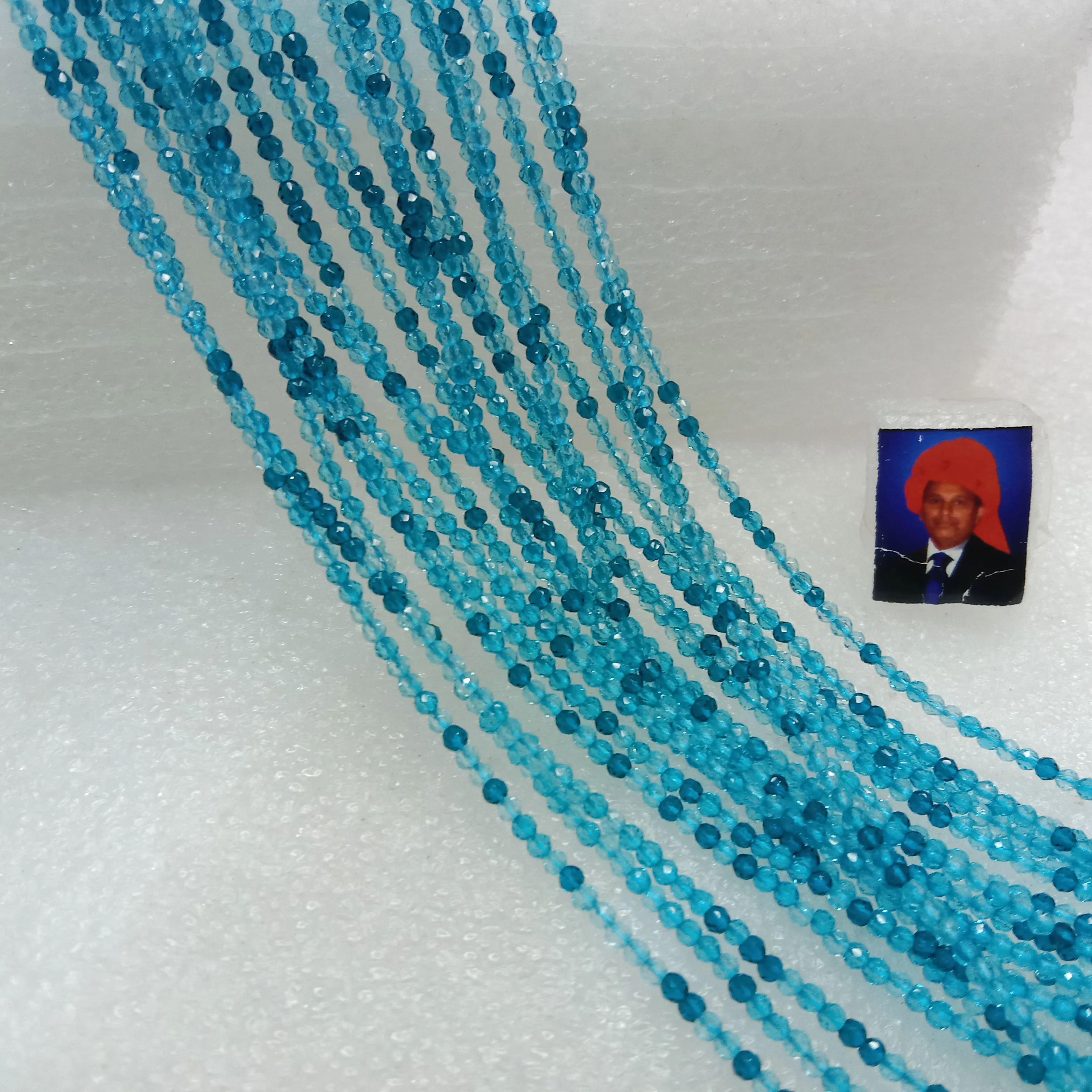 high quality light blue crystal shade hydro beads 2mm 1 string