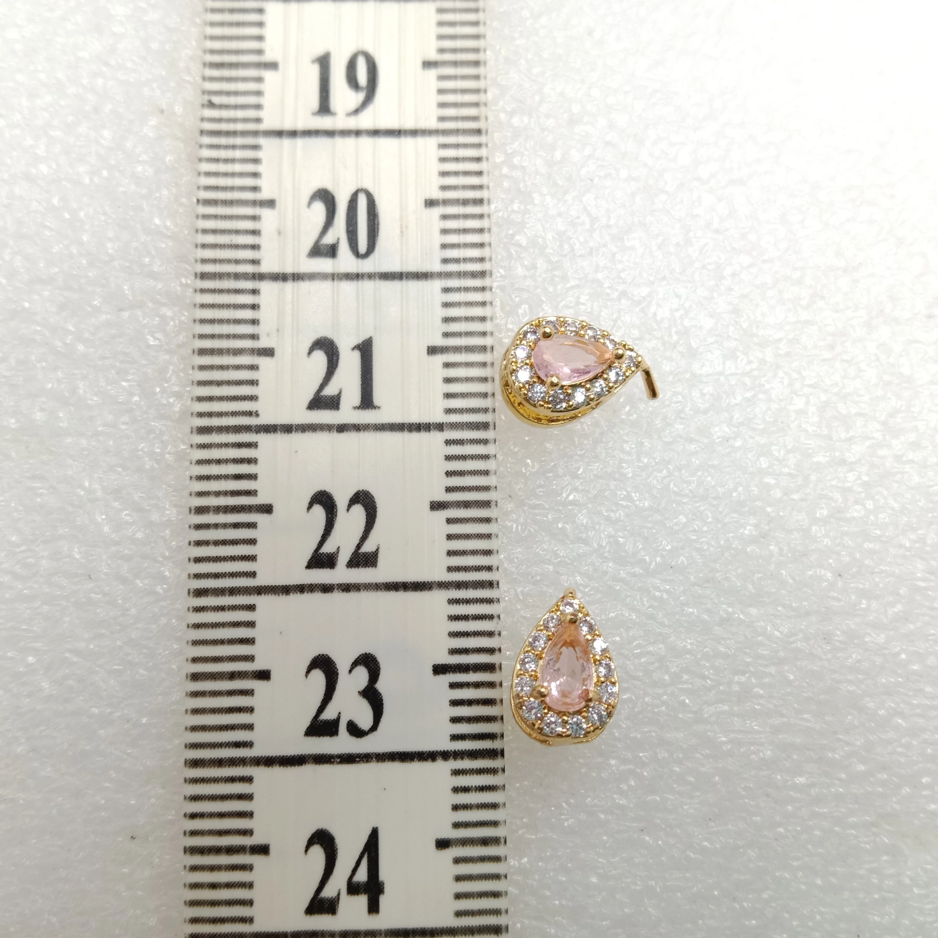 Light pink drop shape (10pcs)high quality AD connectors(12mm)(2cm)