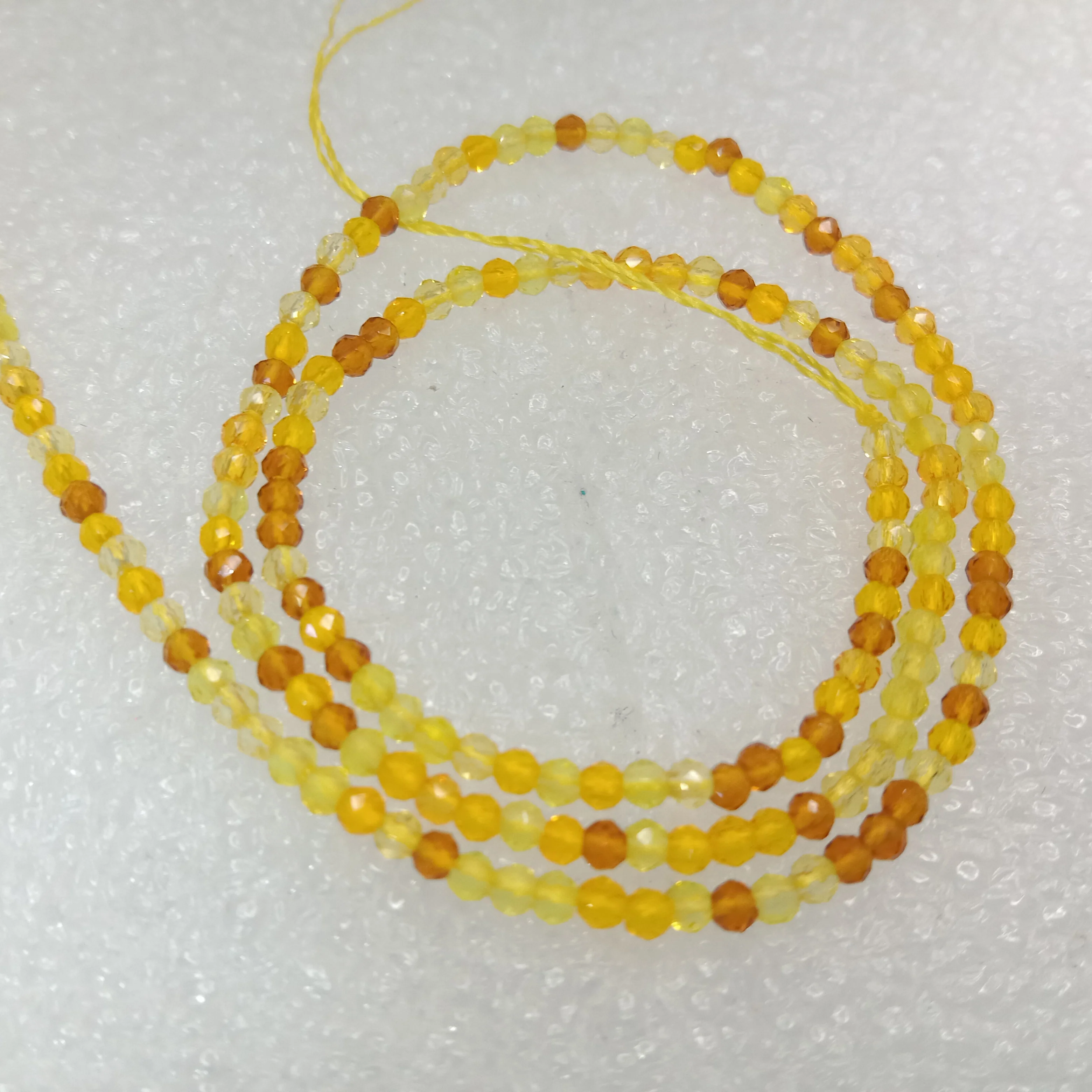 high quality yellow shade hydro beads 2mm 1 string