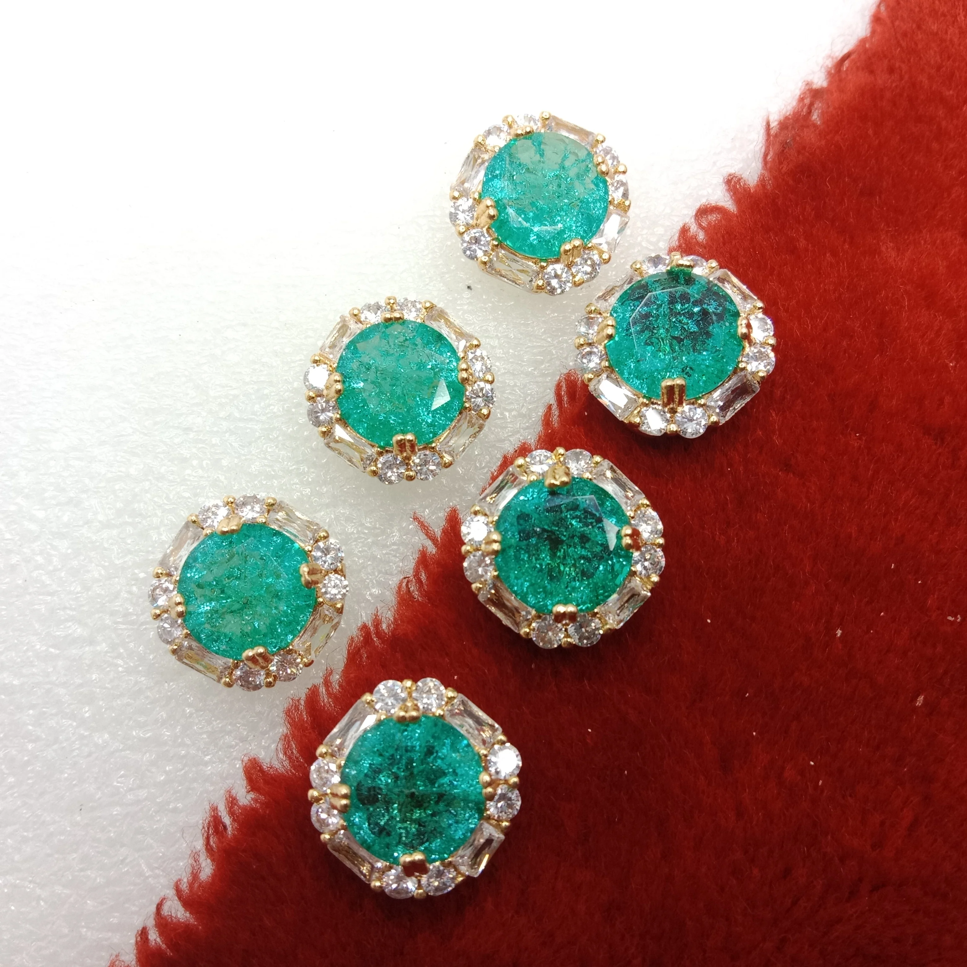 Sea green (6pcs) high quality AD connectors 15mm(2cm )