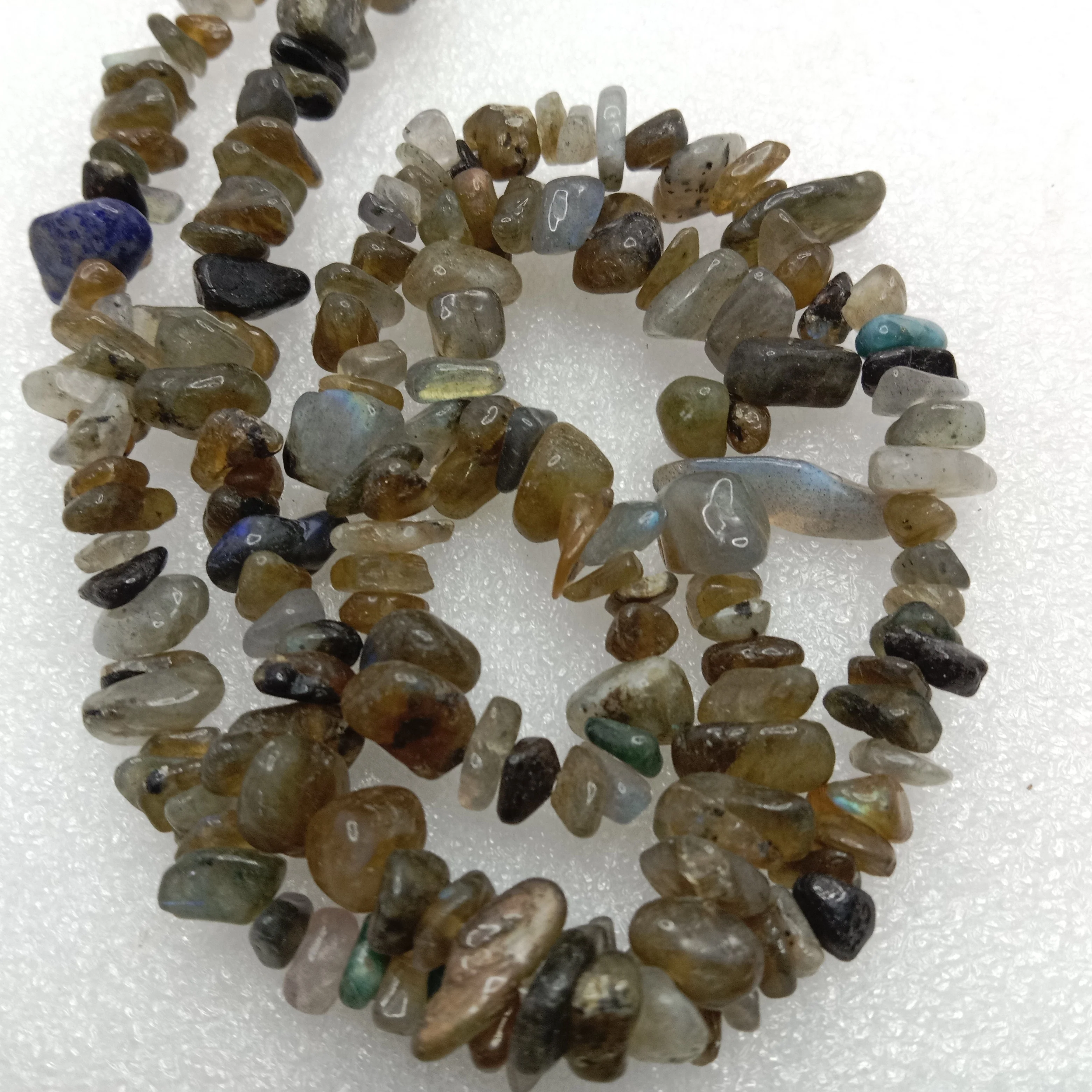 Labradorite Uncut stone beads 1 string