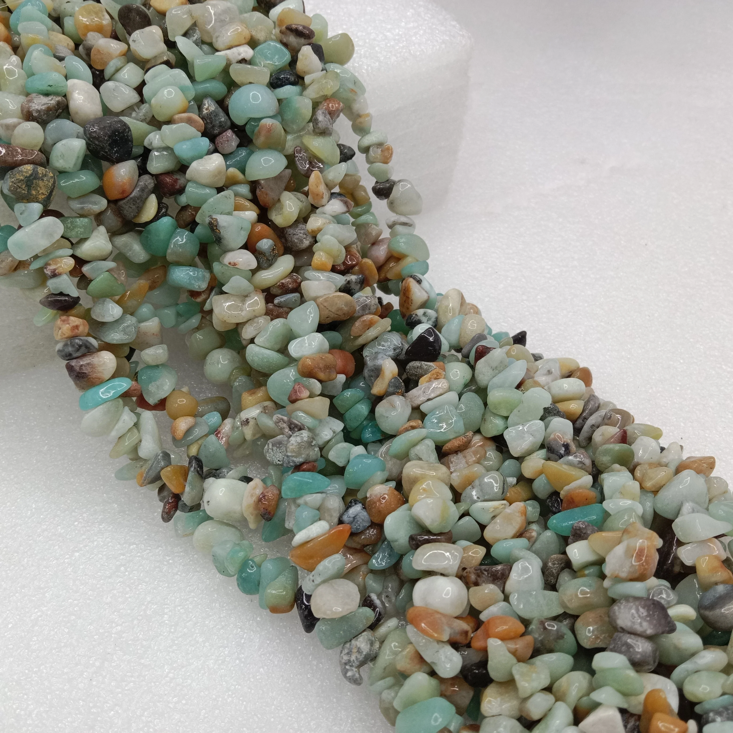 Amazonit  Uncut stone beads 1 string