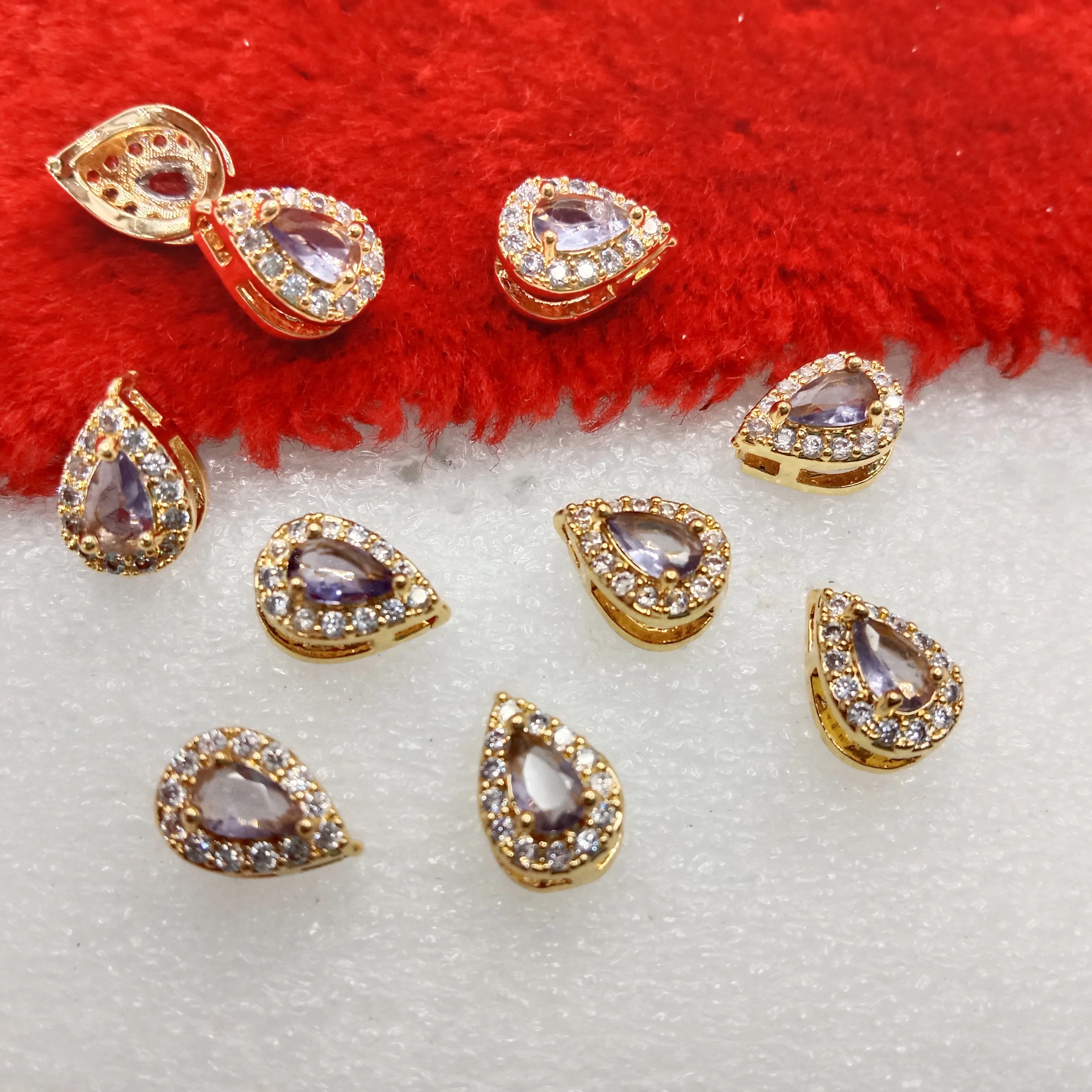 Purple drop shape (10pcs)high quality AD connectors(12mm)(2cm)