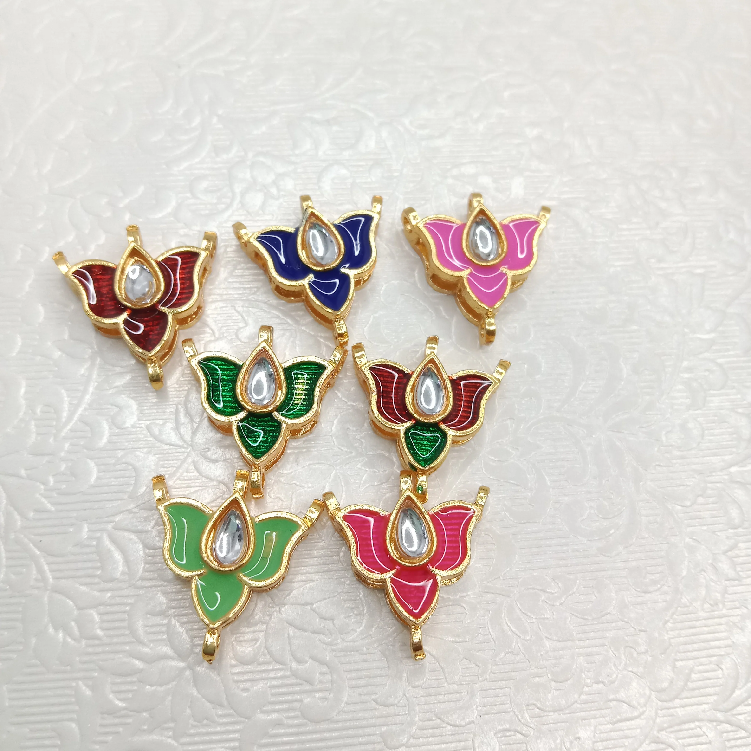 Rakhi kundan connectors (20pcs)