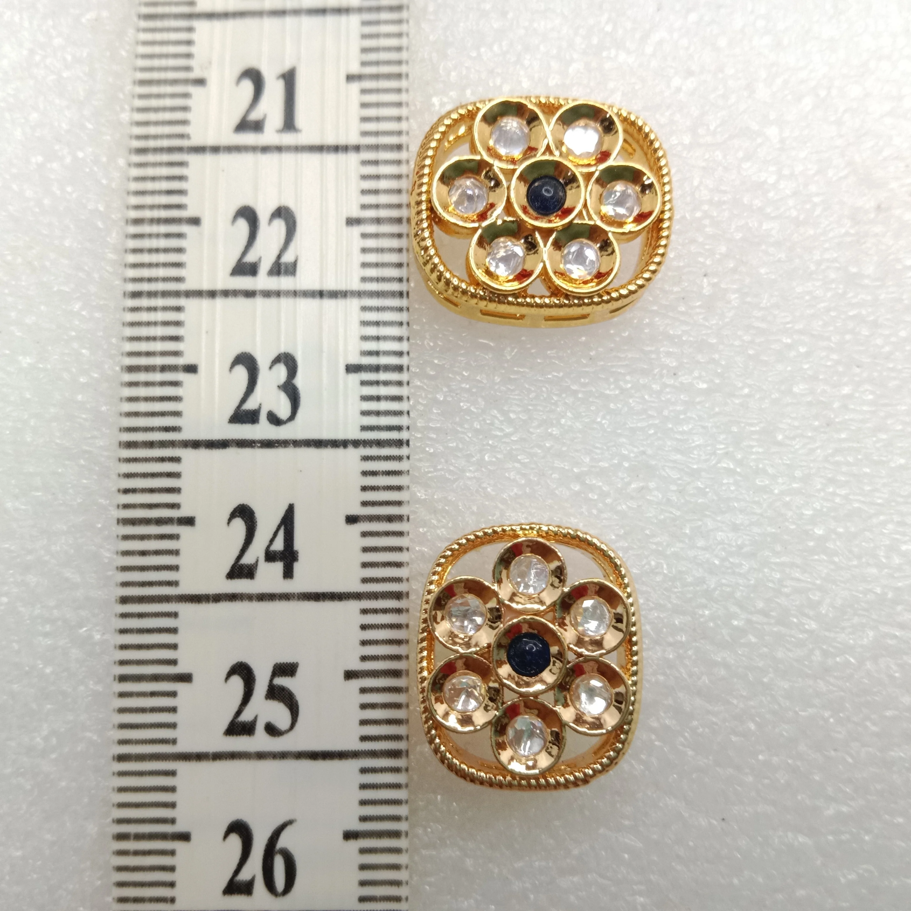 Dark blue (6pcs) high quality kundan connectors 18mm(2cm)