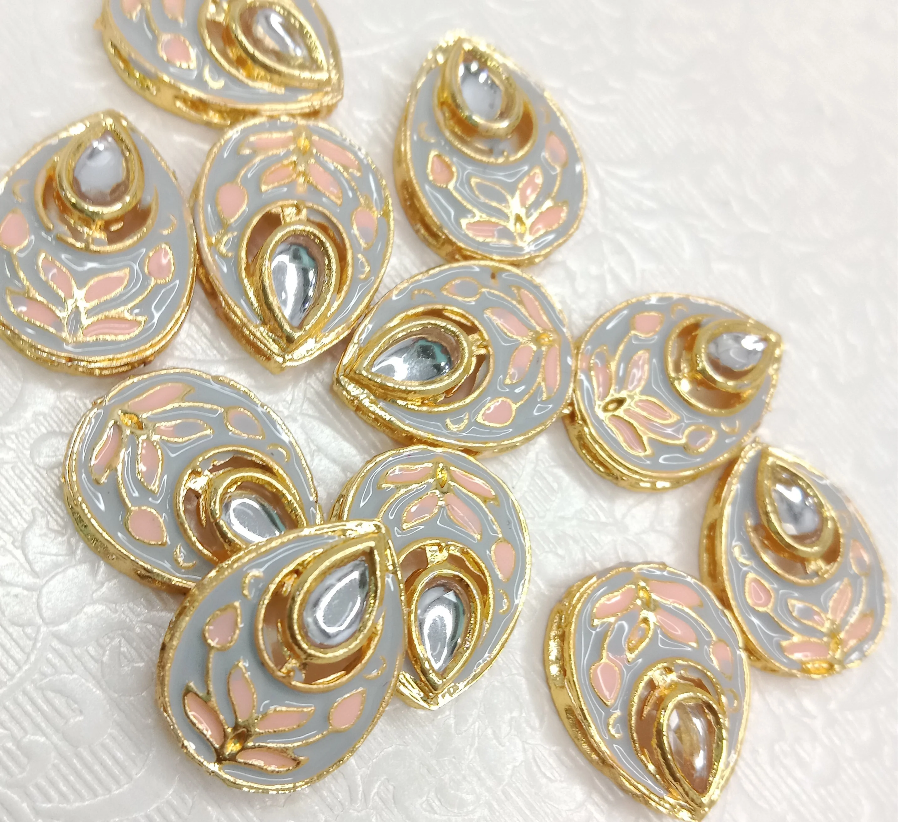 Rakhi kundan connectors (20pcs)