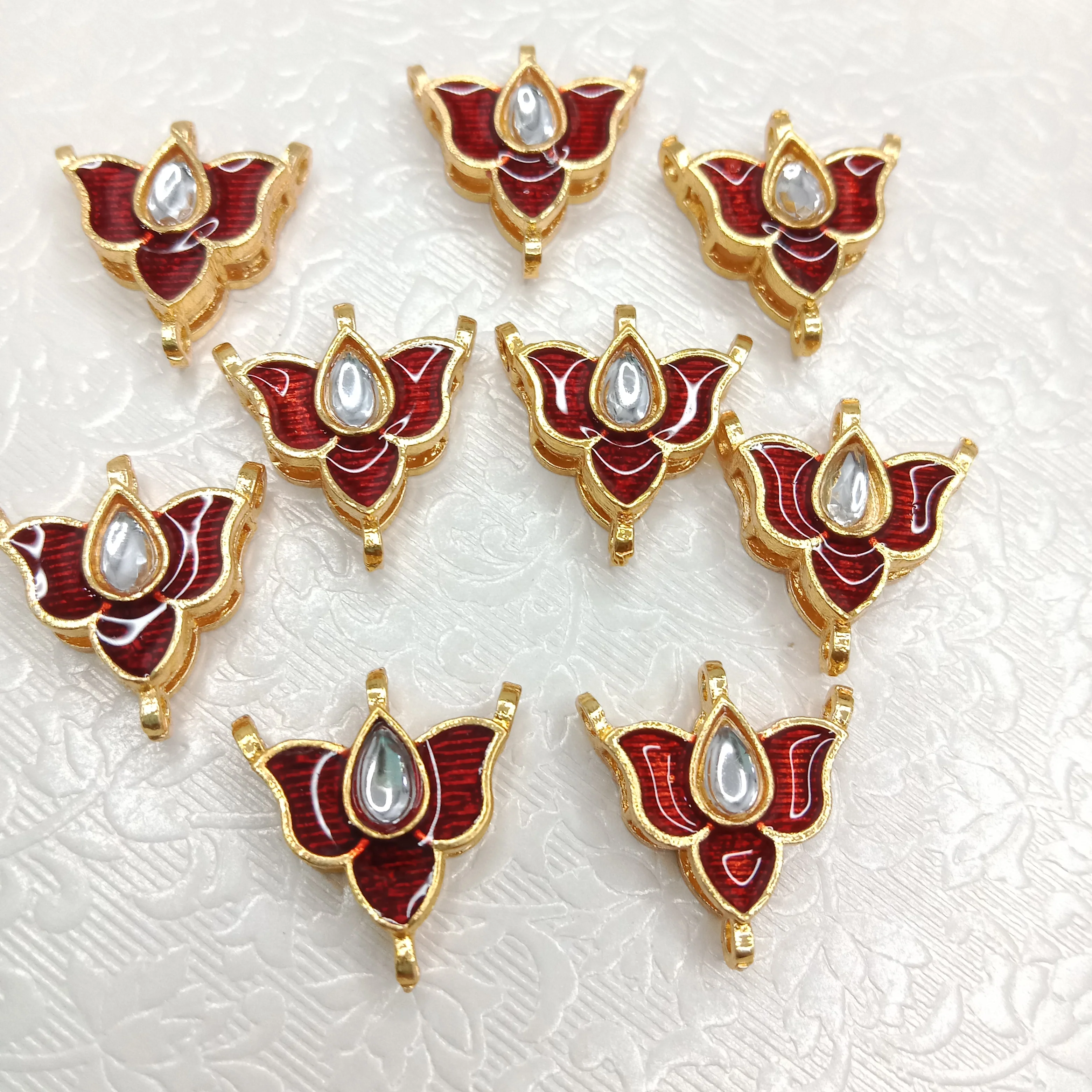 Rakhi kundan connectors (20pcs)