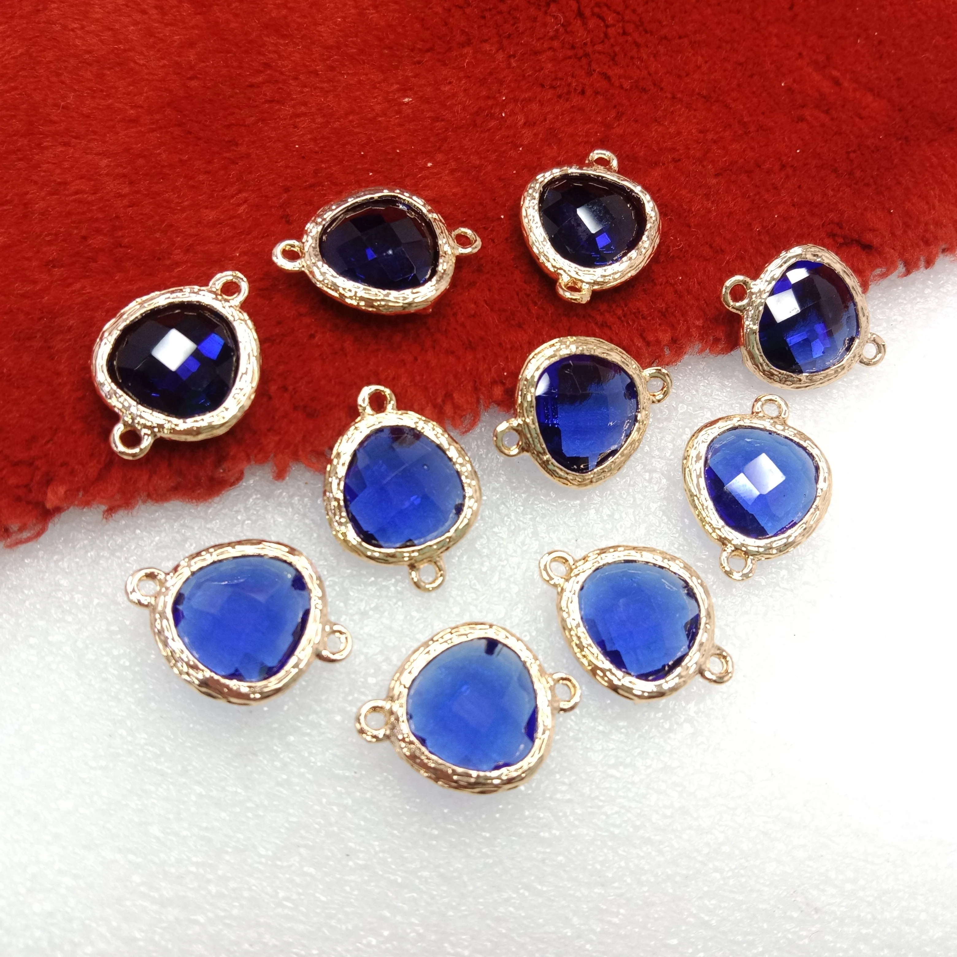 Dark blue (10pcs) high quality fancy jewellery connectors 18mm(2cm )
