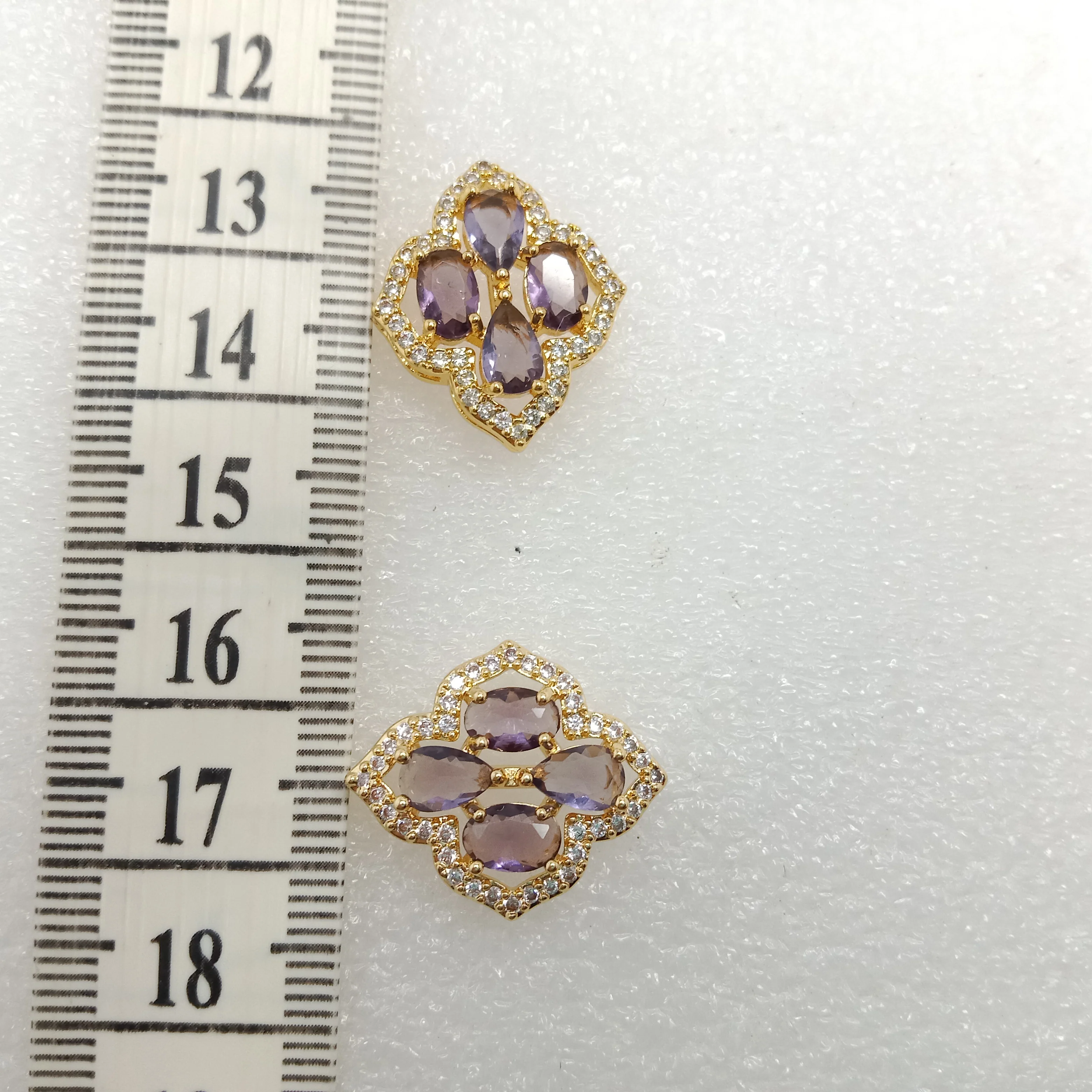 Amethyst (6pcs) high quality AD connectors 23mm(2cm )