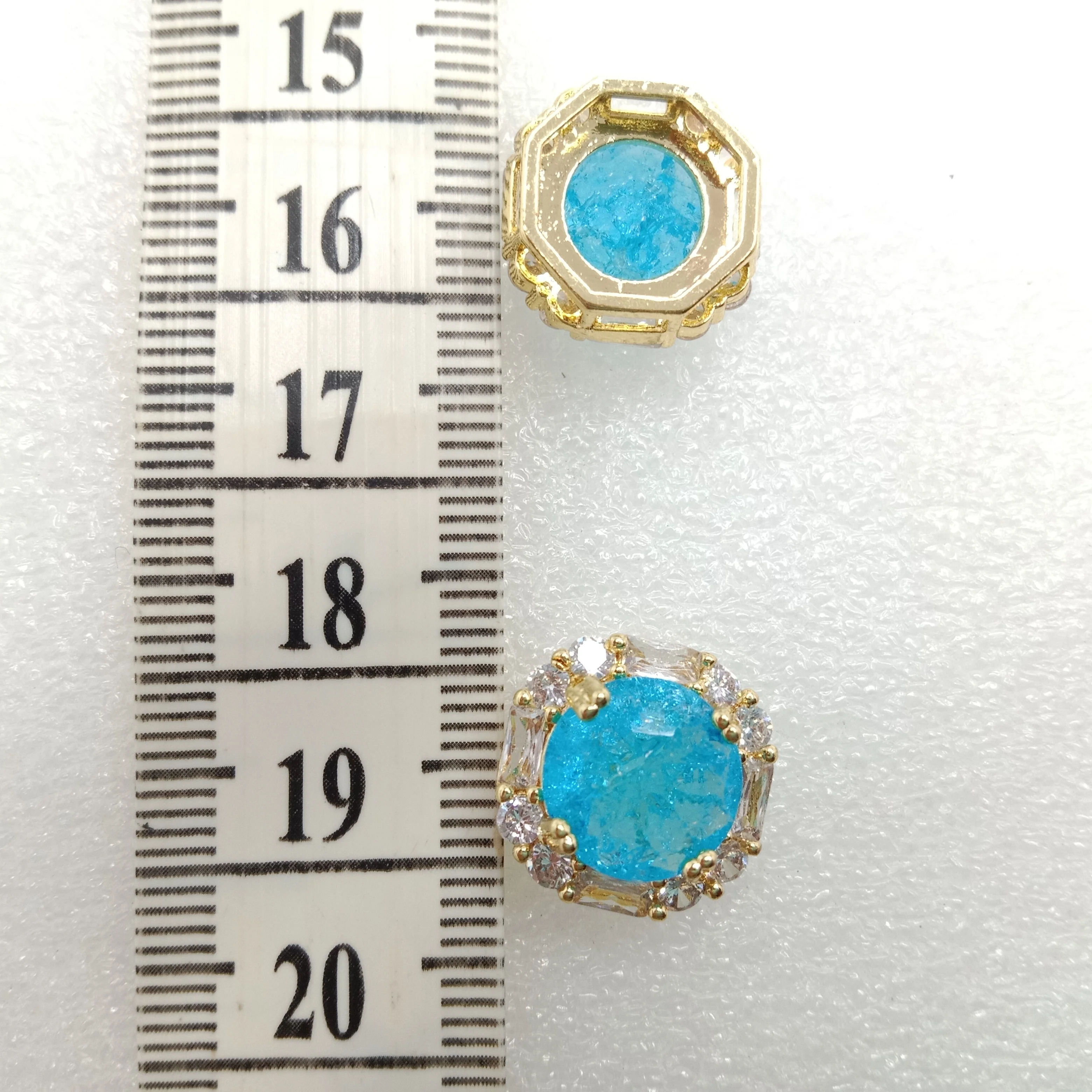 Sea blue (6pcs) high quality AD connectors 15mm(1cm )