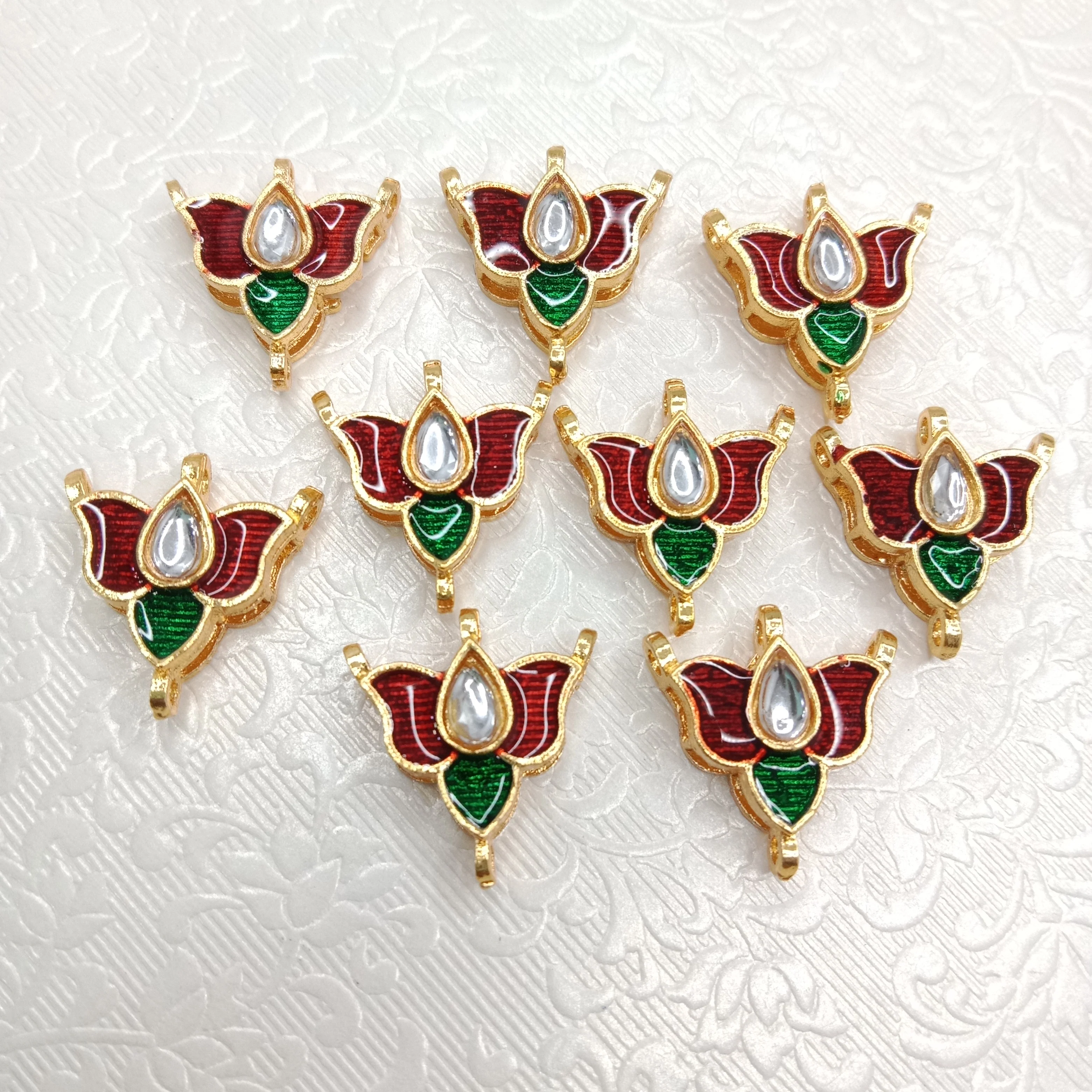 Rakhi kundan connectors (20pcs)