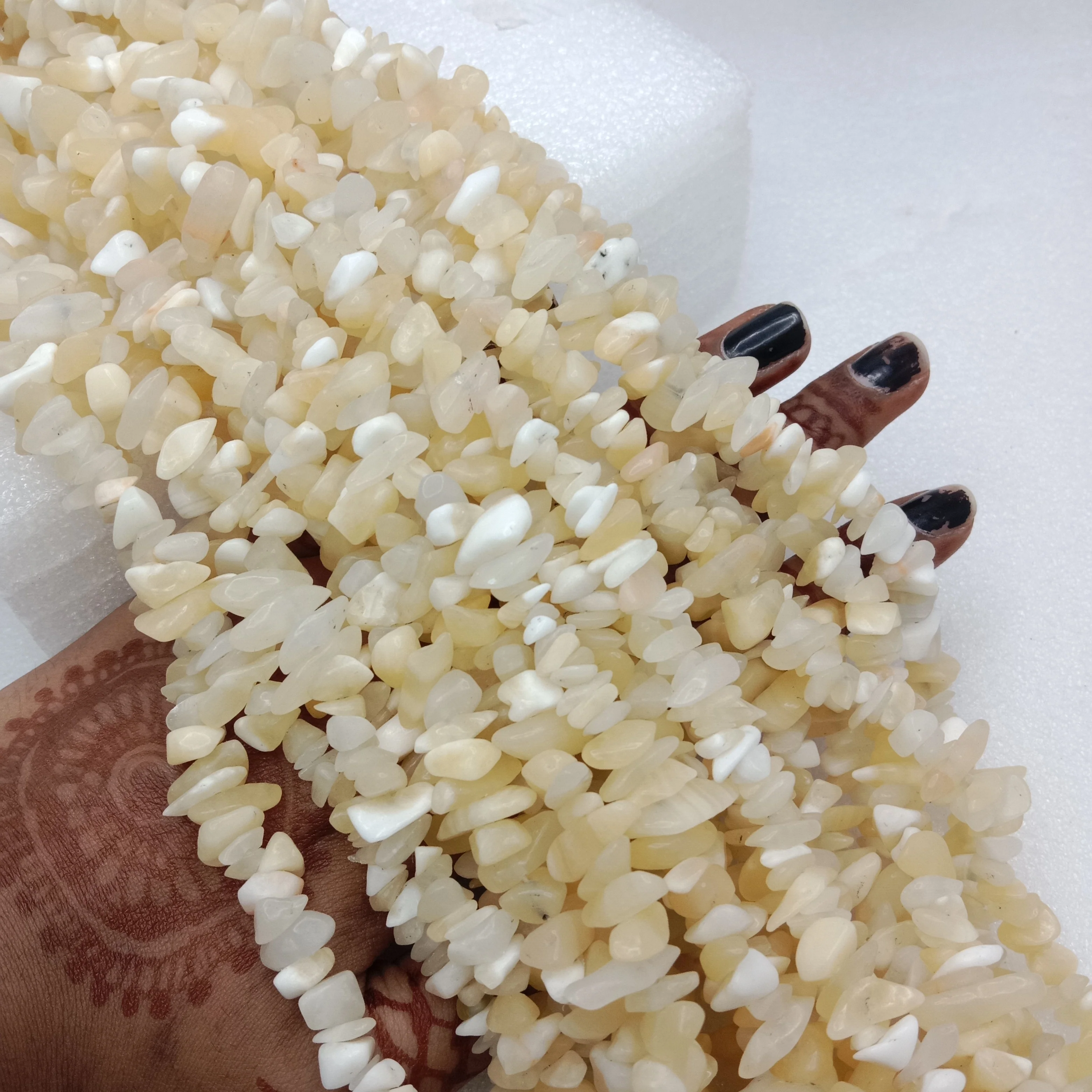 Catcite Uncut stone beads 1 string