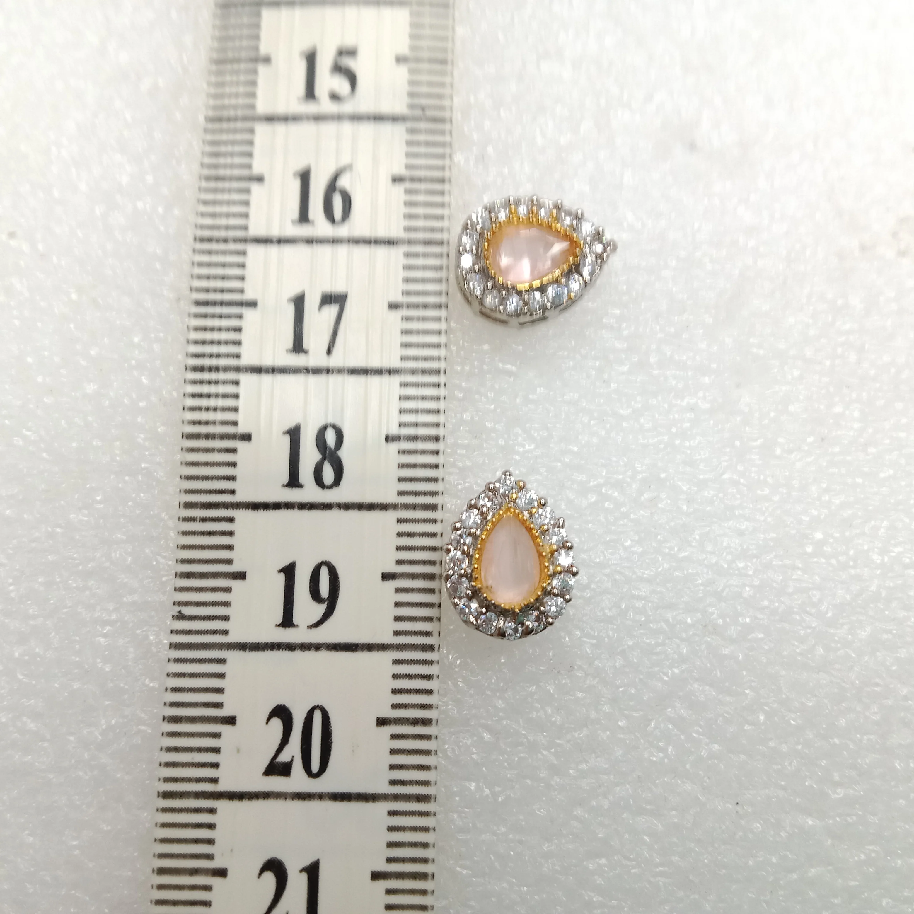 Light pink drop shape (10pcs) high quality AD connectors (14mm)(2cm)