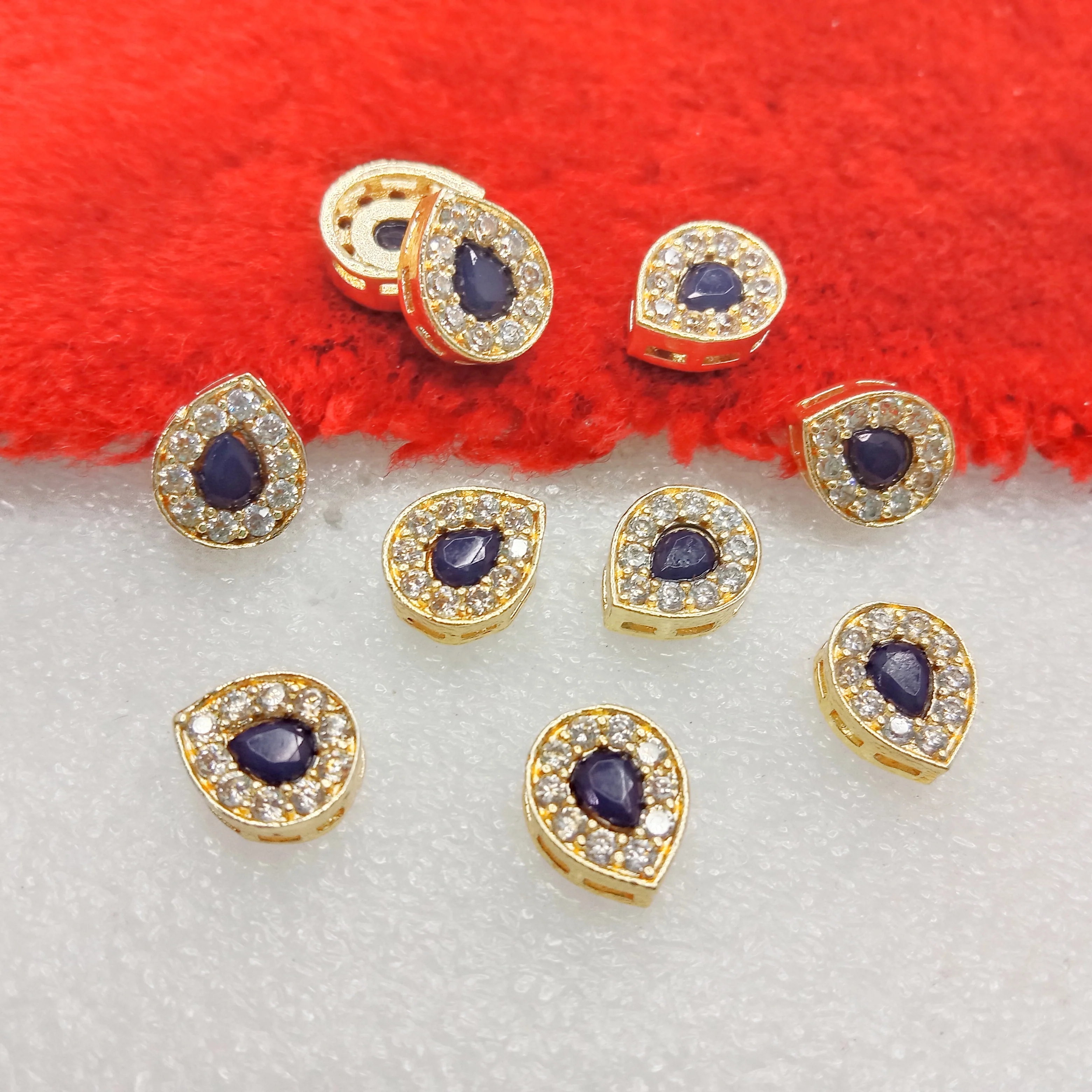 Purple drop shape (10pcs) high quality AD connectors (11mm)(2cm)