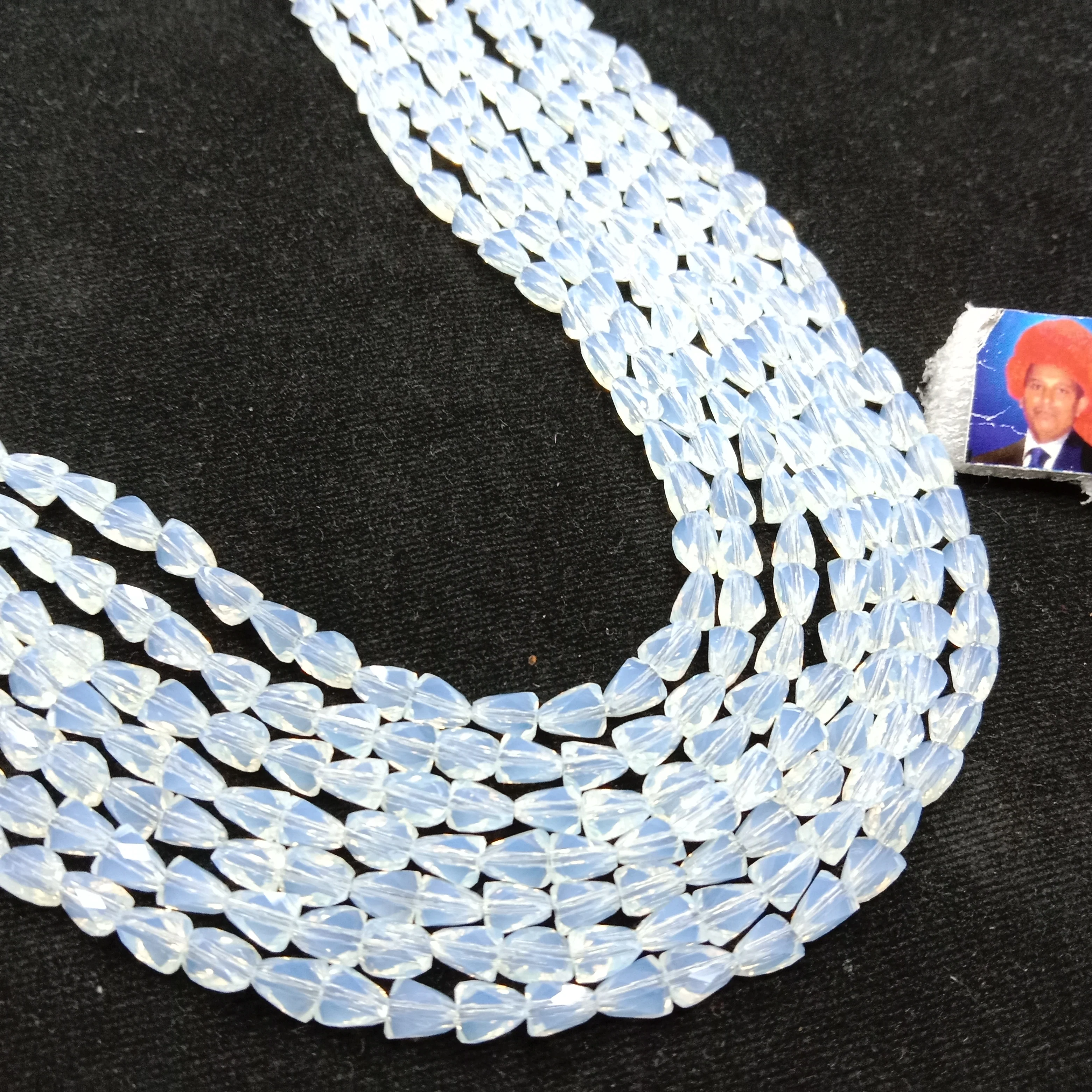 high quality white xcut crystal beads 6mm 1 string