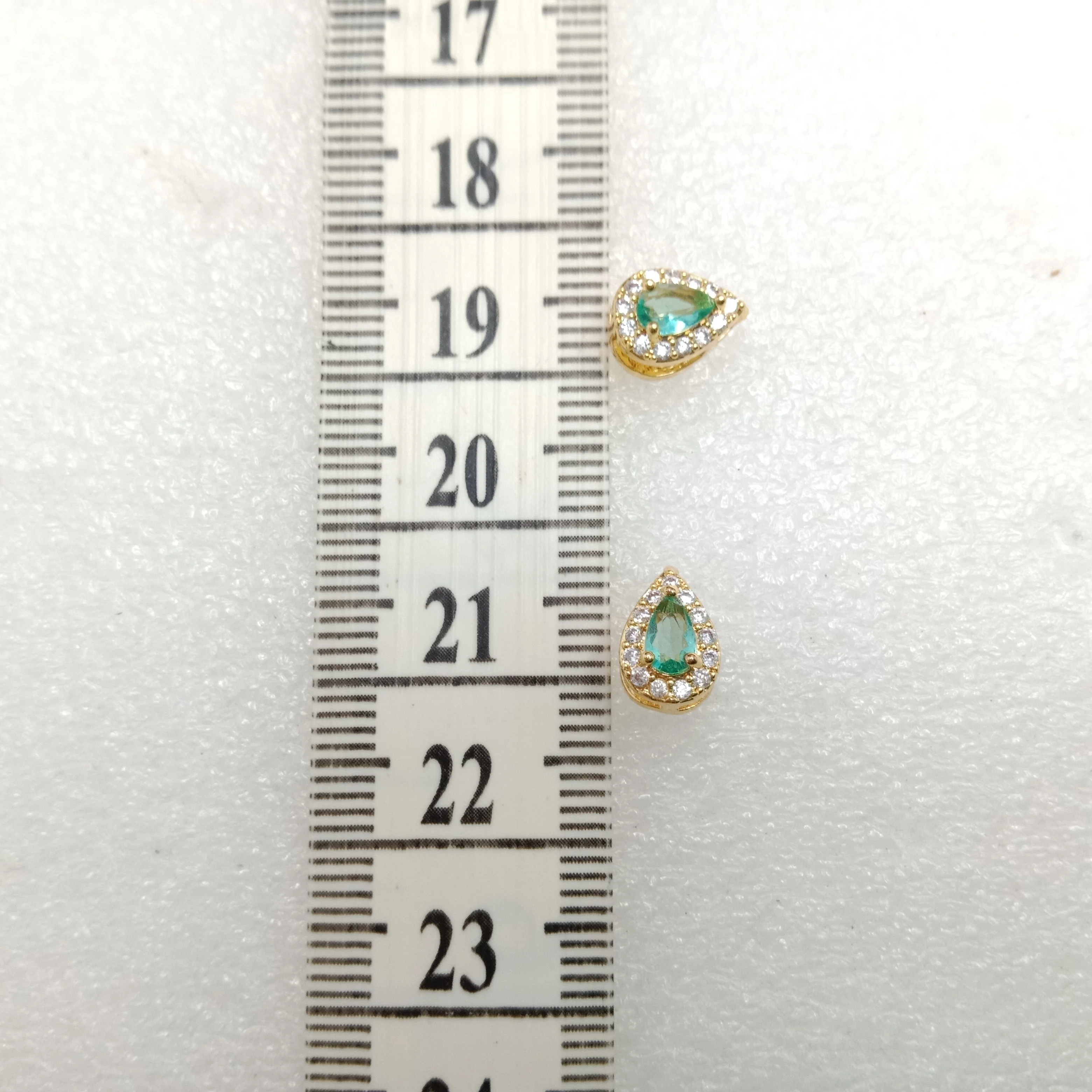 Sea green drop shape (10pcs)high quality AD connectors(12mm)(2cm)
