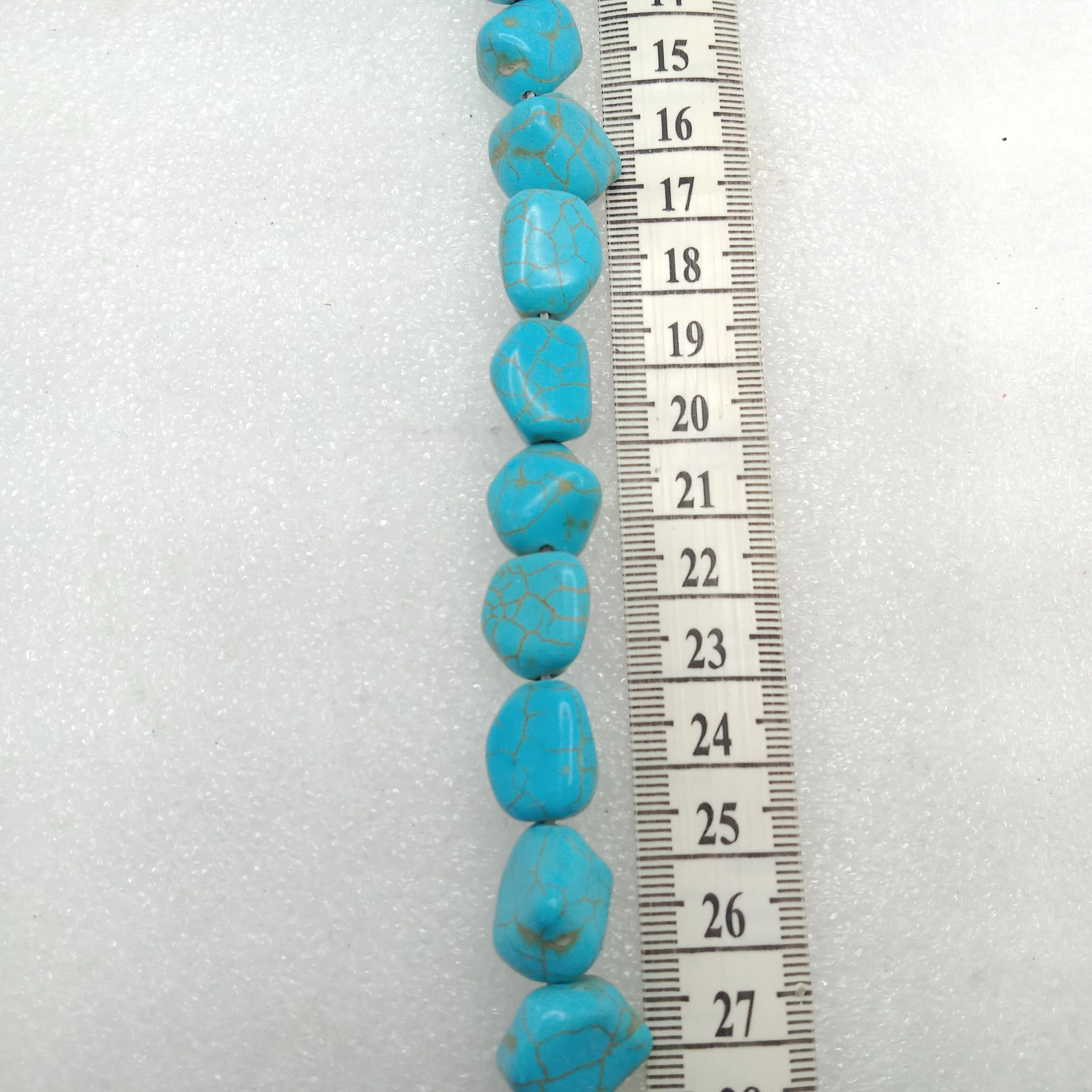 Uneven turquoise beads 1 string
