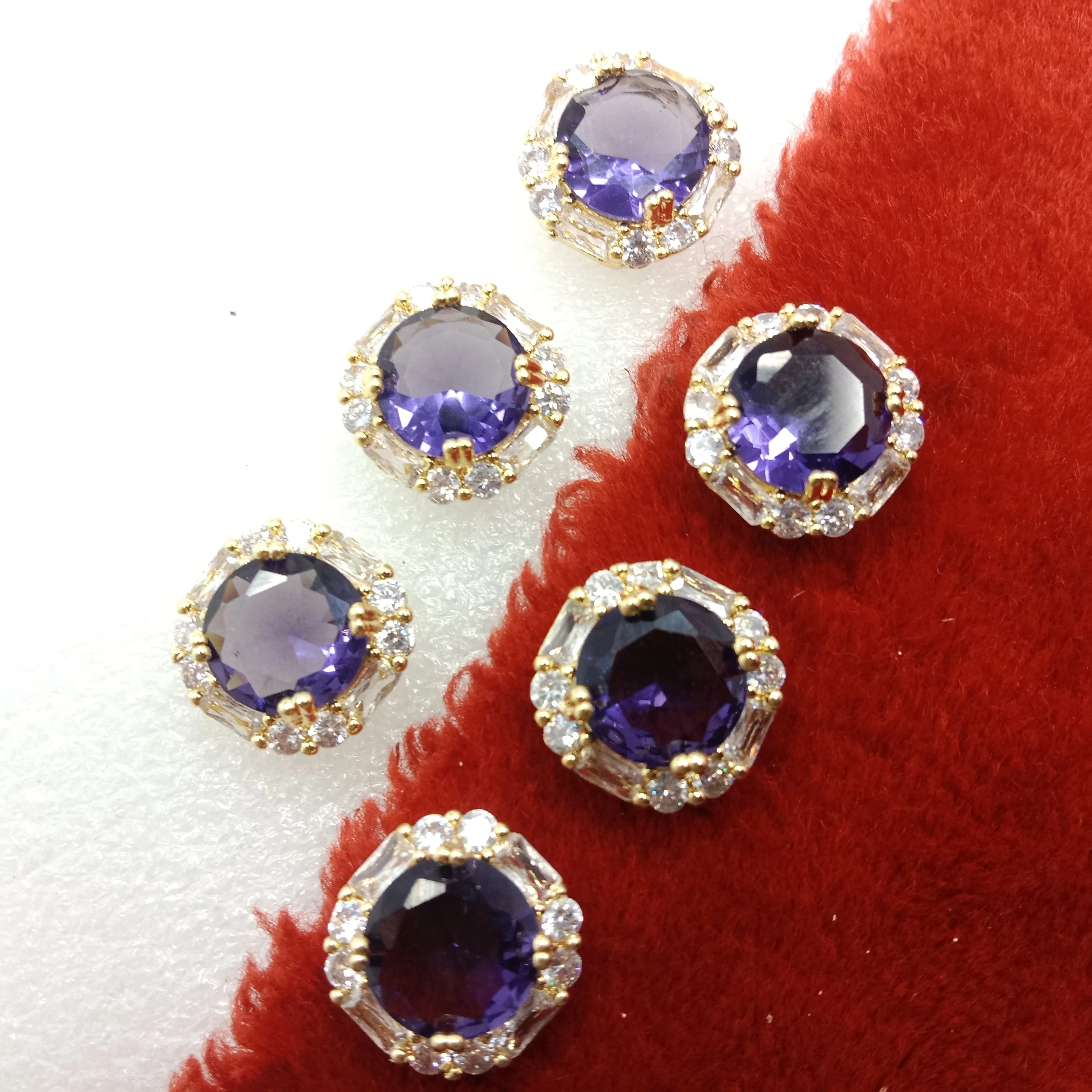 Amethyst (6pcs) high quality AD connectors 15mm(1cm )