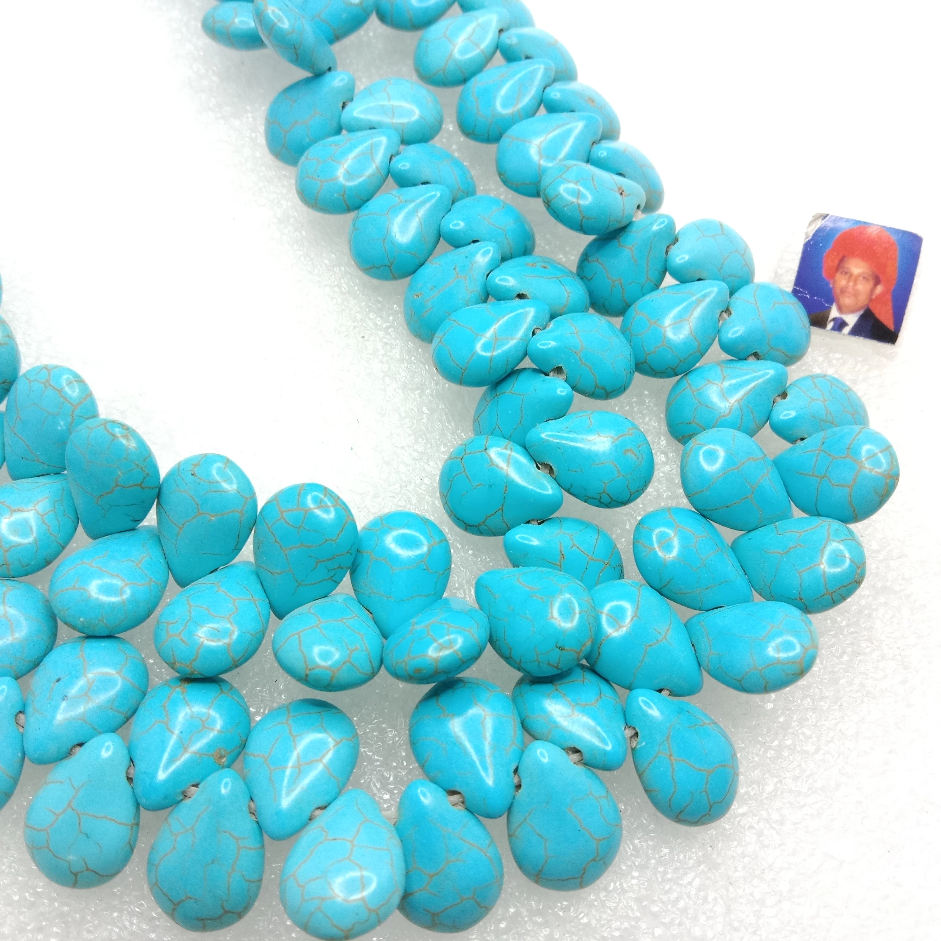 Drop shap turquoise beads 1 string