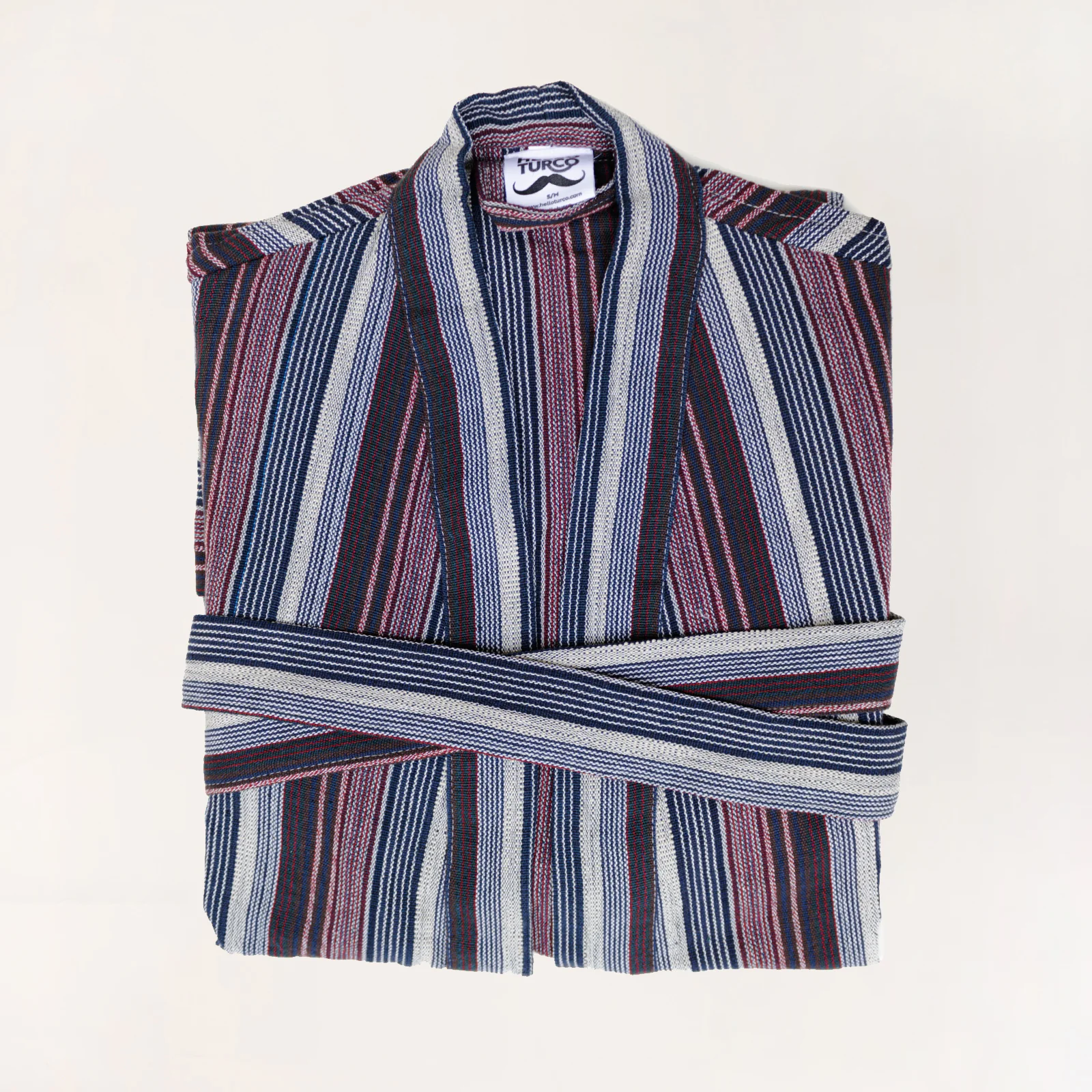 BURGUNDY ROBE - Handgewebter Bademantel f��r luxuri?se Entspannung