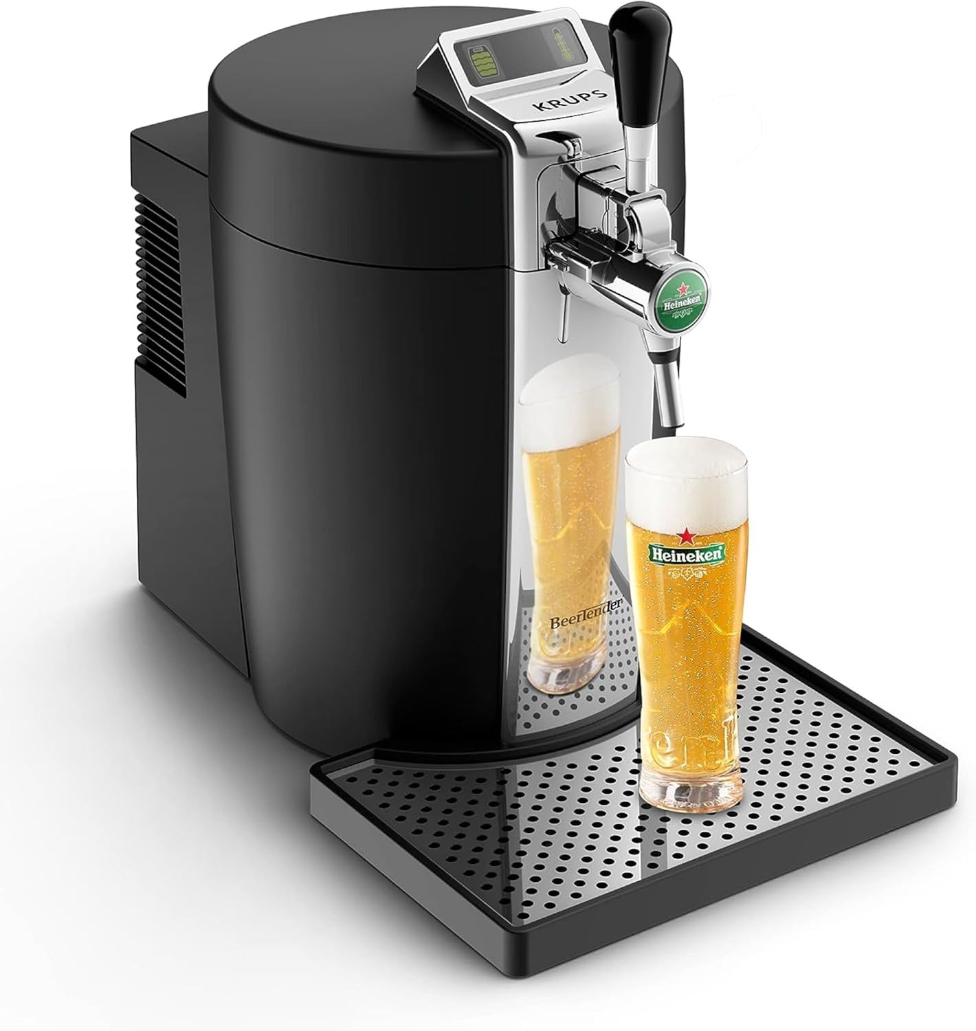 BEERTENDER Machine à bière pression, Compatible avec les fûts de 5 L, Tireuse à bière, Pompe à bière, Indicateur température, Indicateur volume restant VB700800